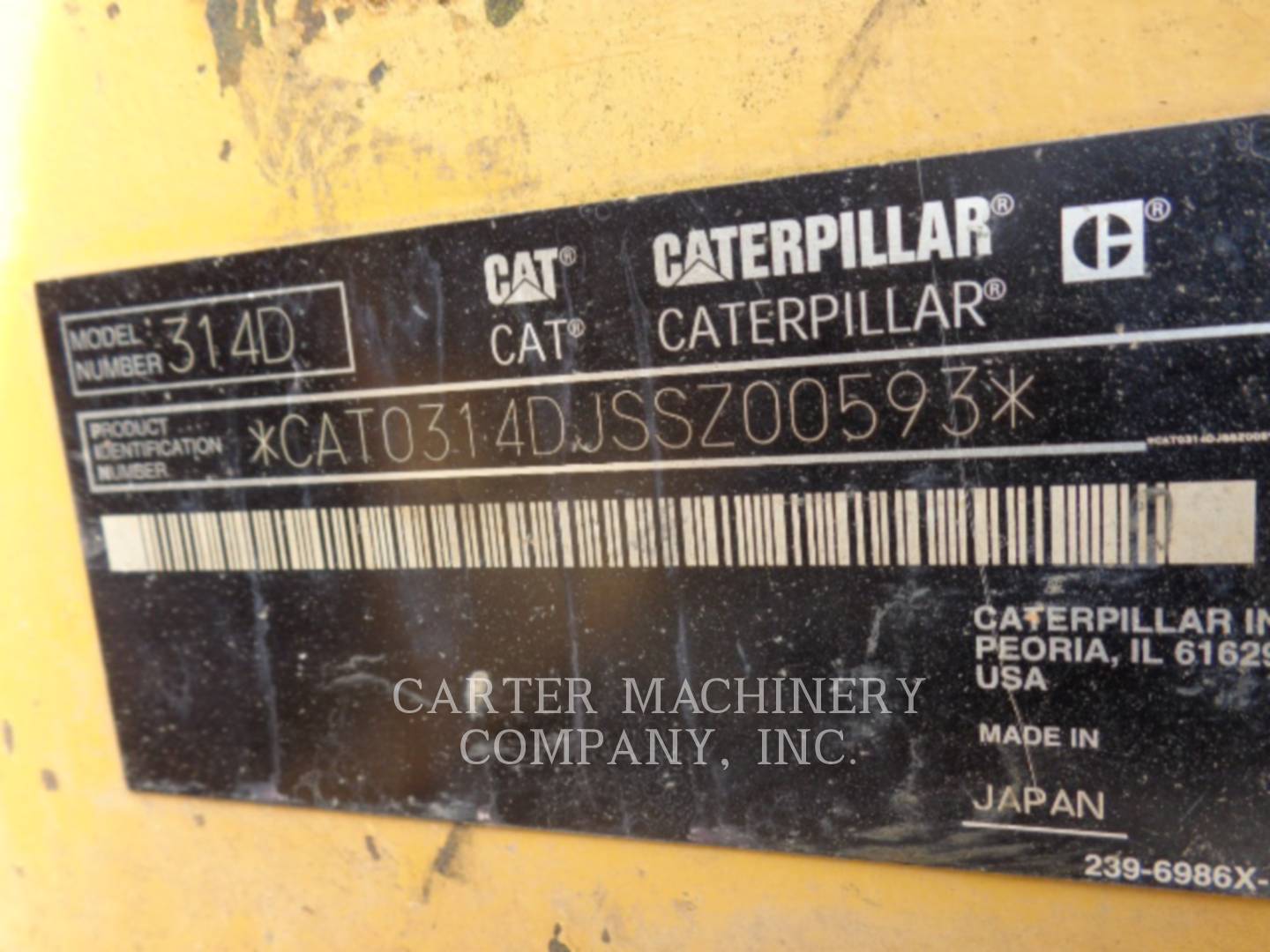 2012 Caterpillar 314DLCR Excavator