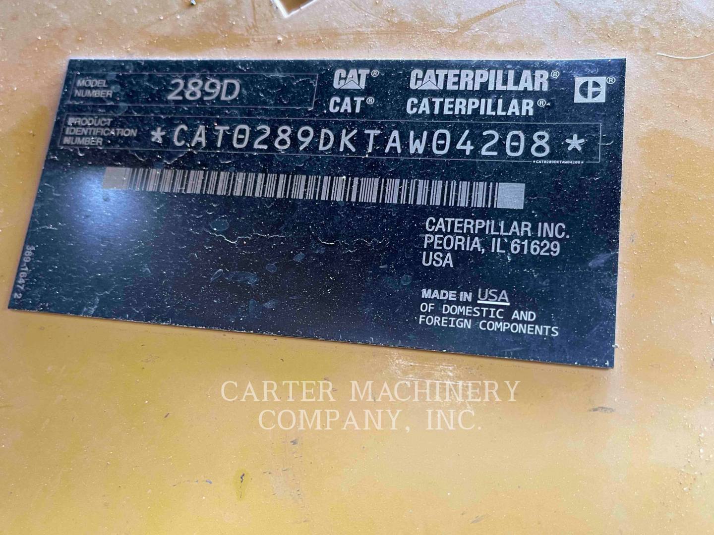 2016 Caterpillar 289D Misc