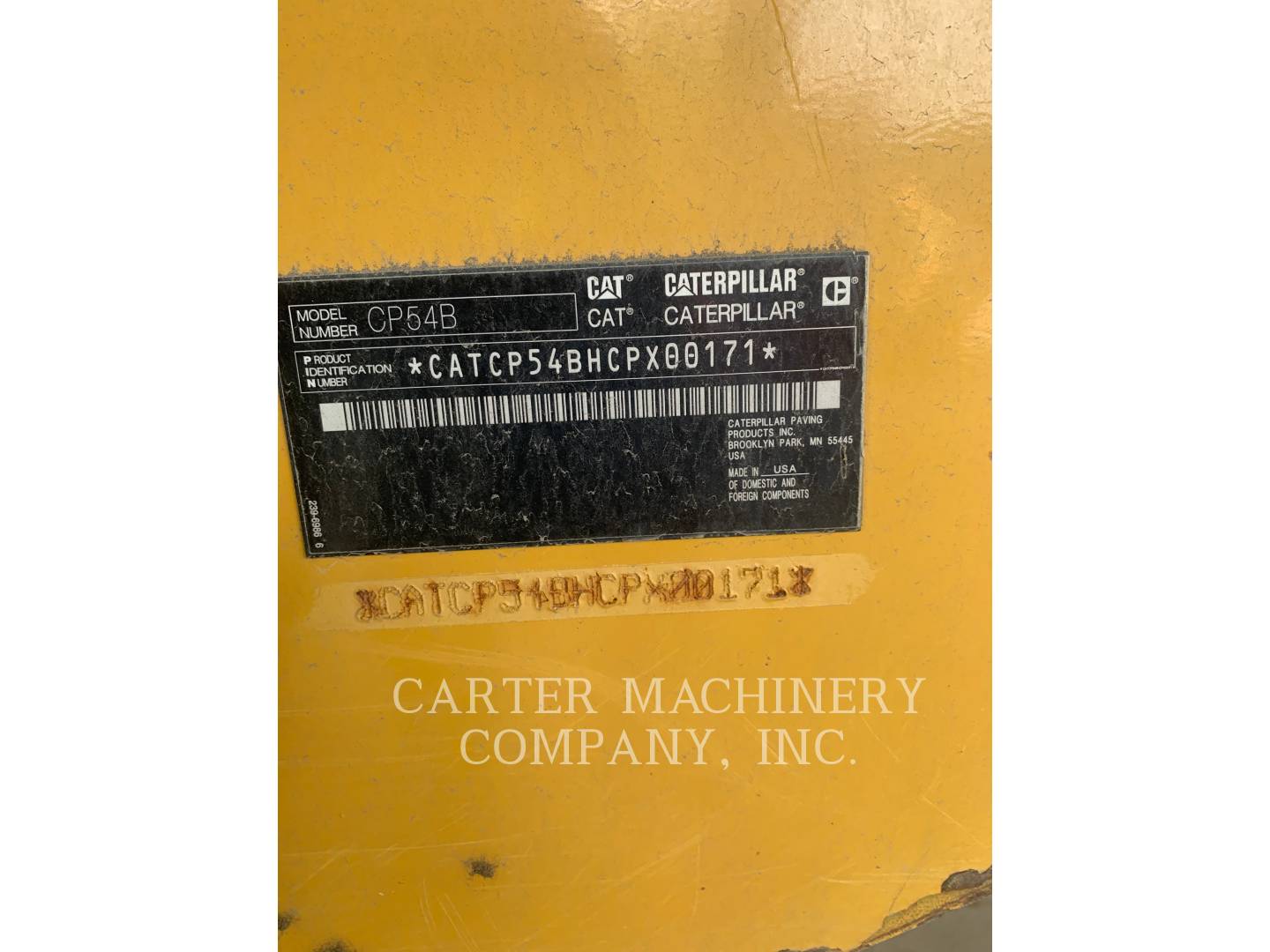 2015 Caterpillar CP54B Vibratory Single