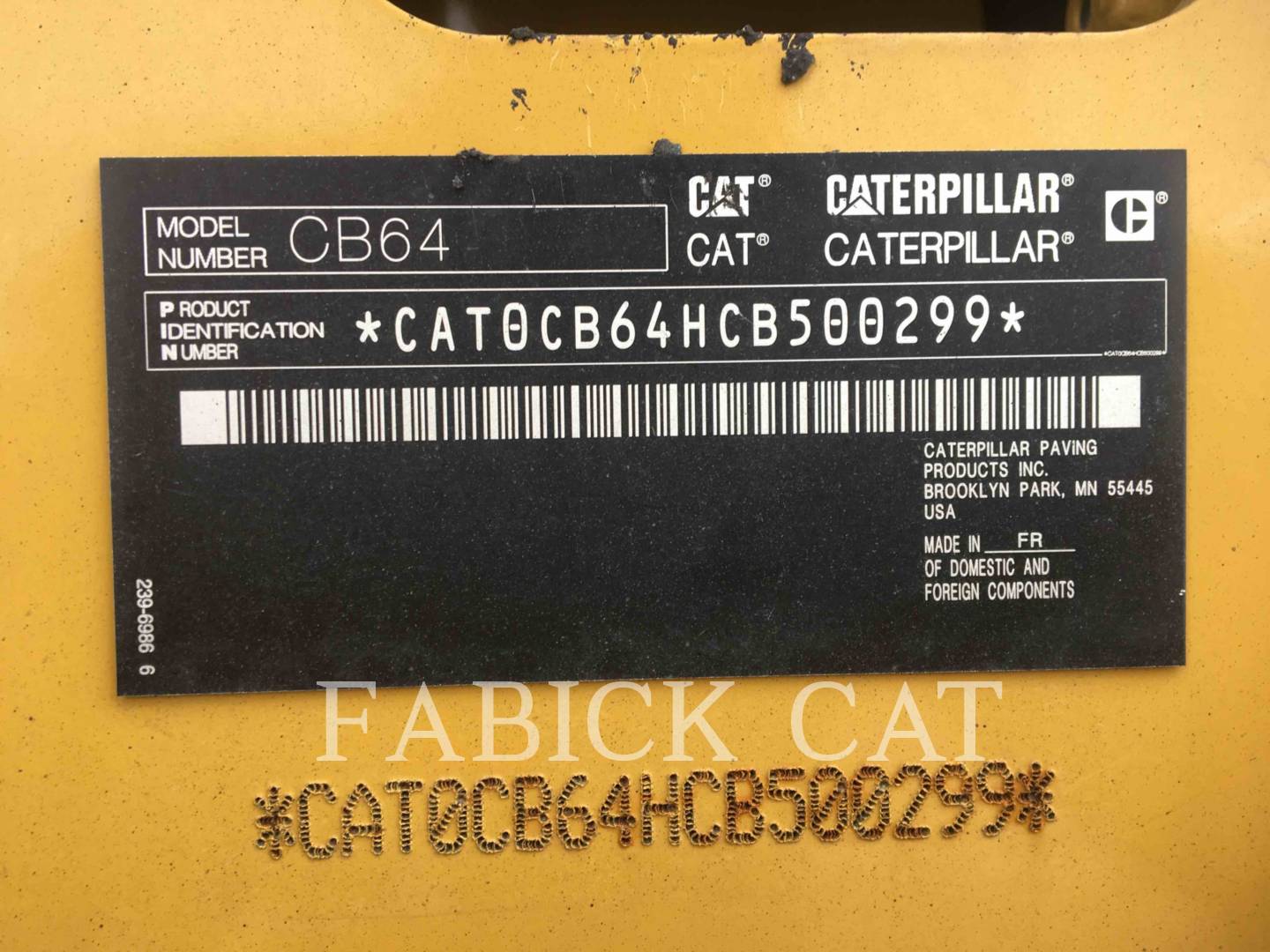 2015 Caterpillar CB64 MAP Vibratory Double