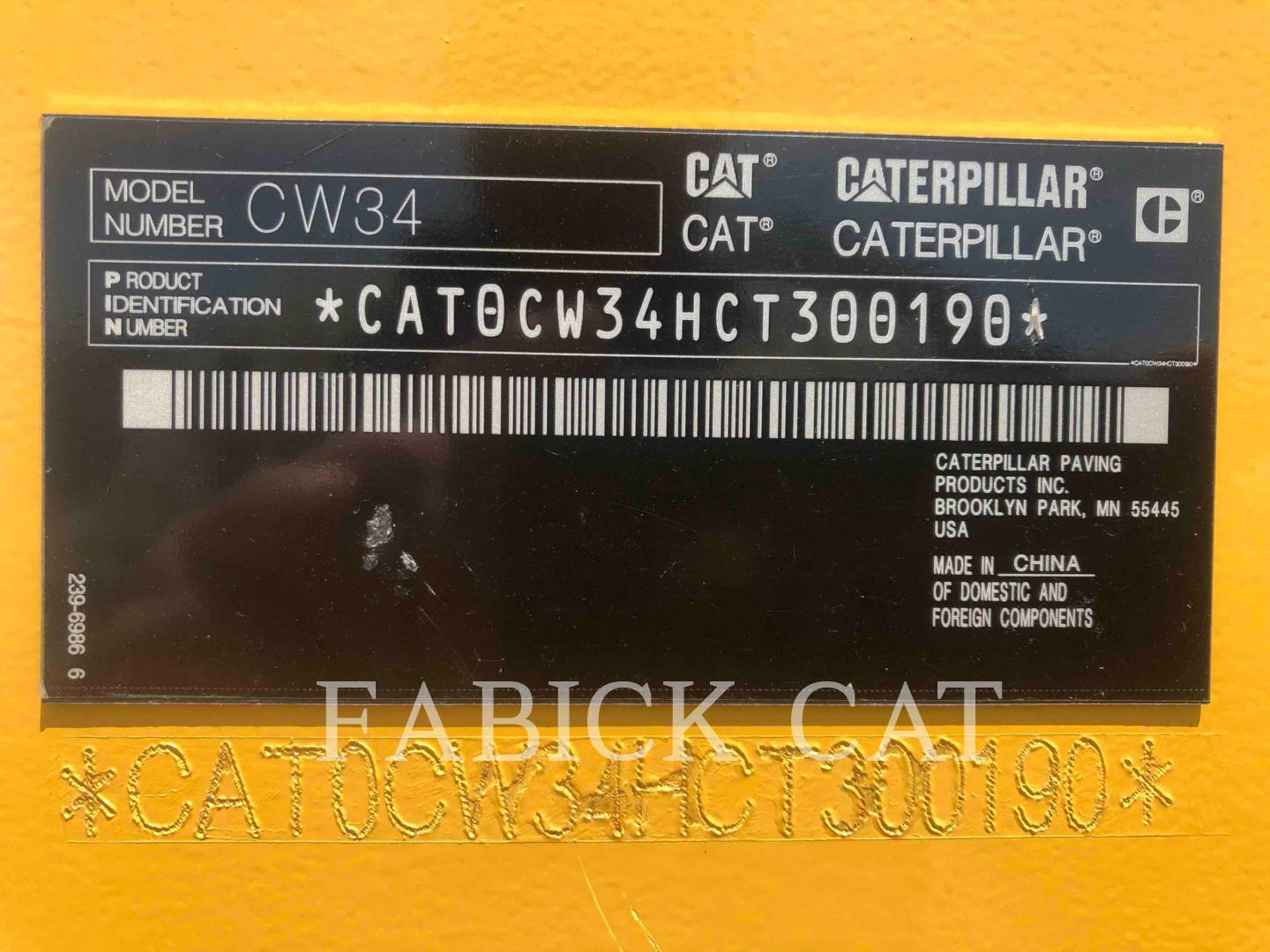 2015 Caterpillar CW34 Compactor