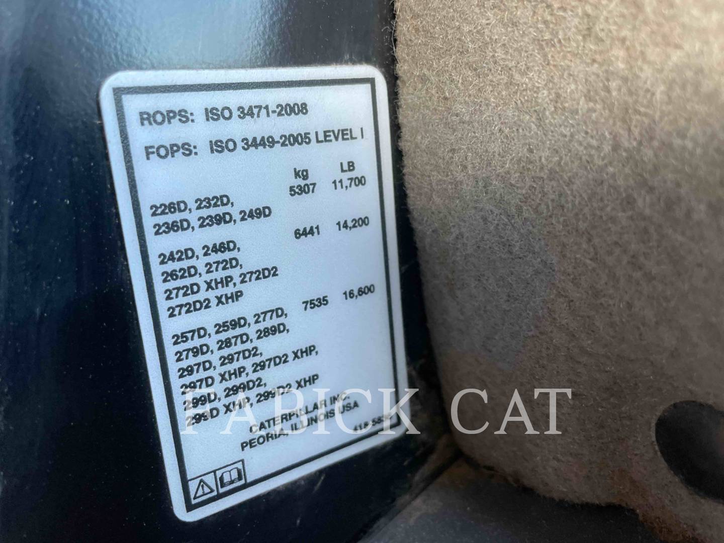 2016 Caterpillar 289D ASP Compact Track Loader