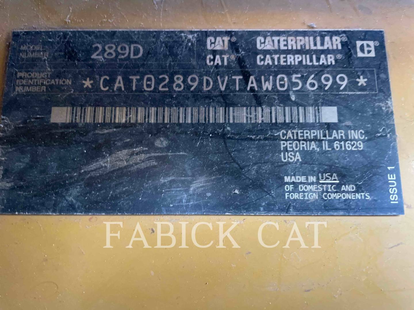 2016 Caterpillar 289D ASP Compact Track Loader