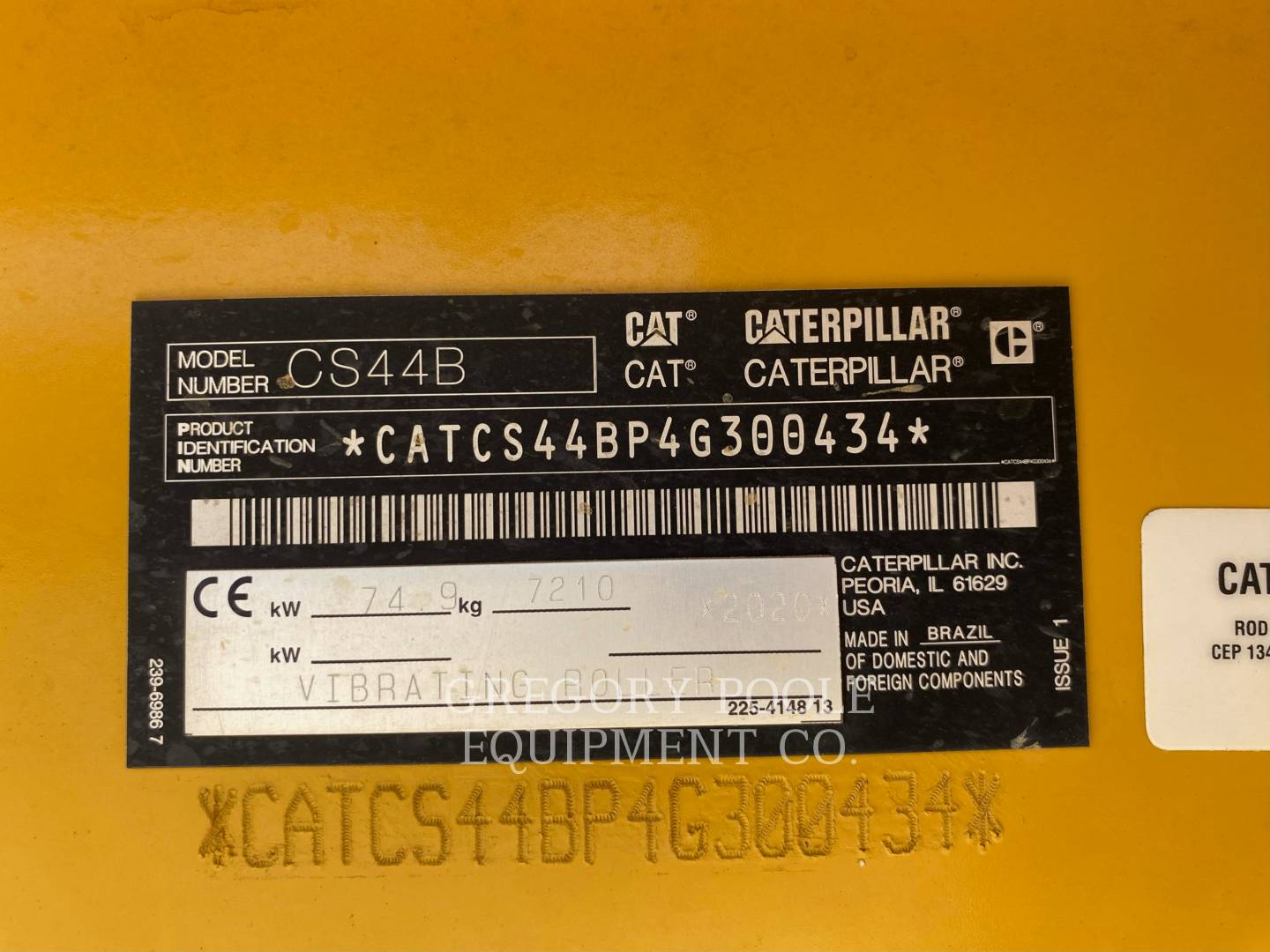 2020 Caterpillar CS44B Vibratory Single