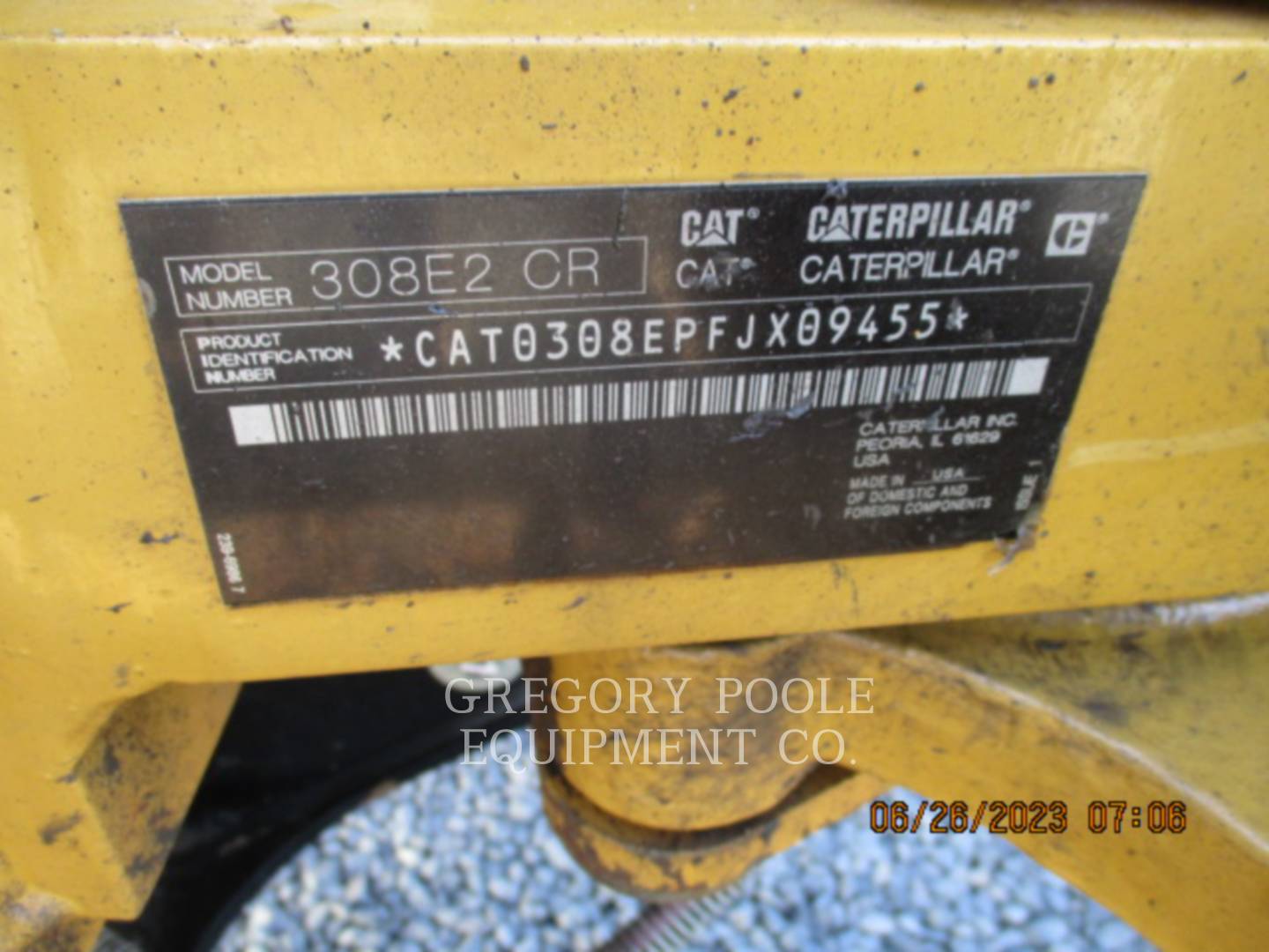 2018 Caterpillar 308E2CRSB Excavator