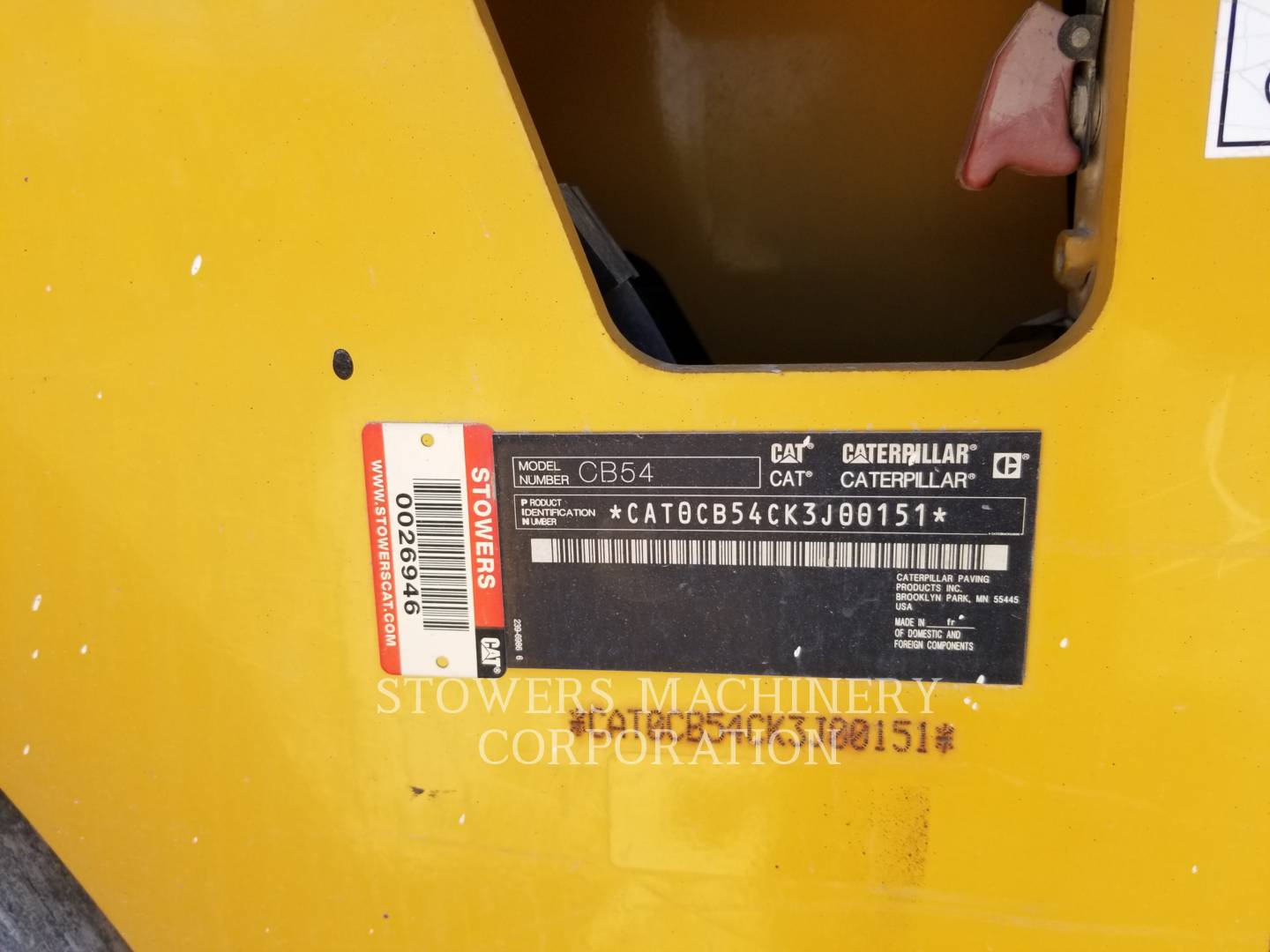 2014 Caterpillar CB54XW Compactor