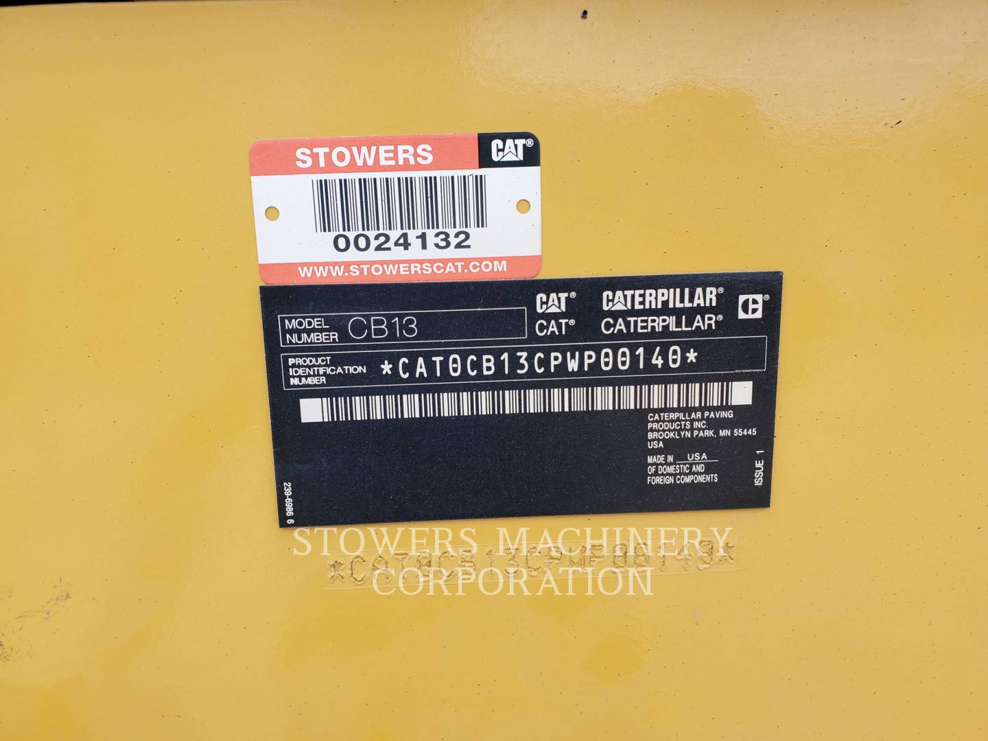 2018 Caterpillar CB13 Vibratory Double