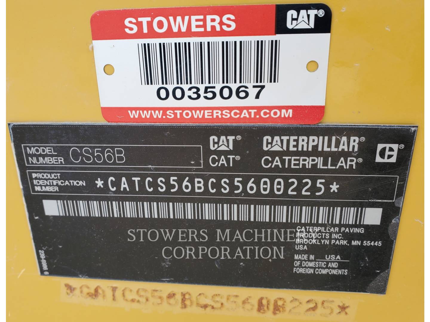 2016 Caterpillar CS56 Vibratory Single