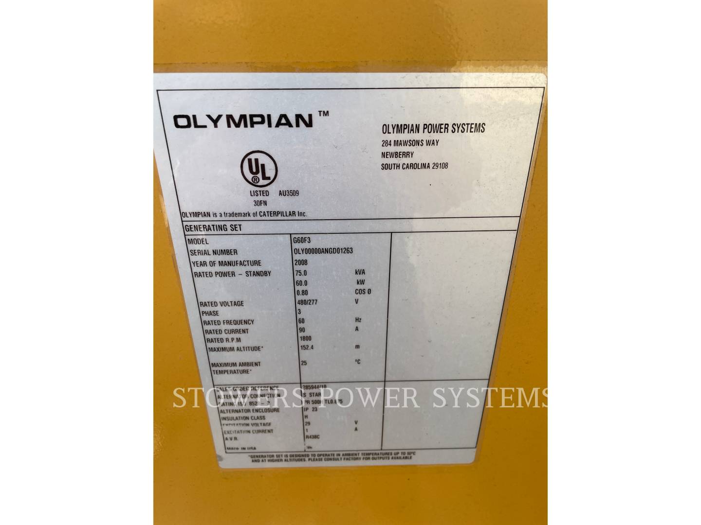 2008 Olympian '60F3 Misc