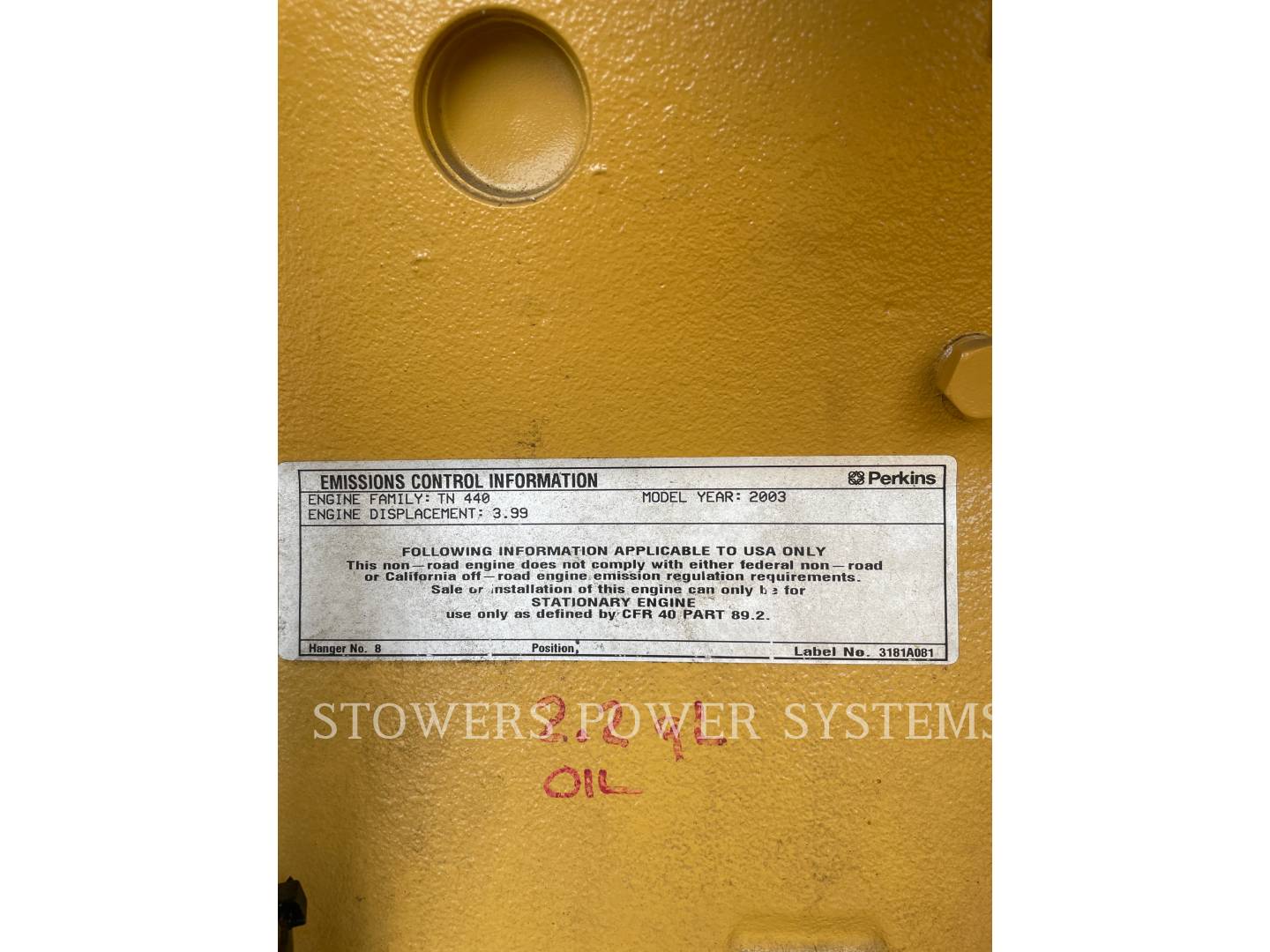 2003 Olympian D60P3 Power Plant