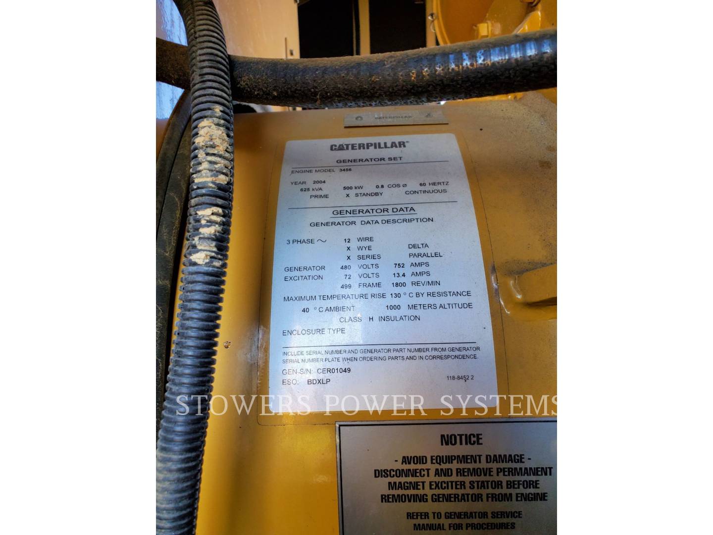 2004 Caterpillar 3456 Generator