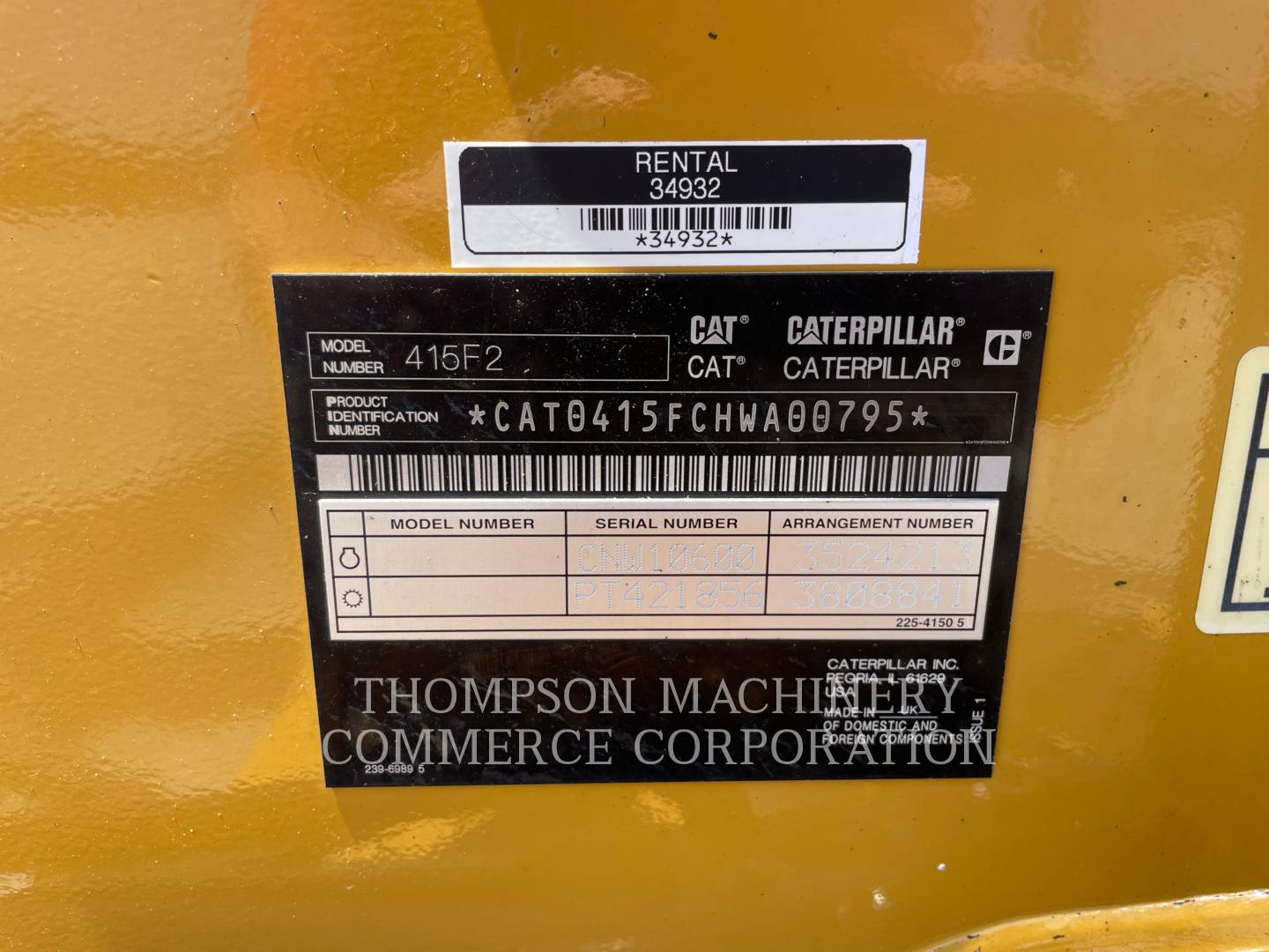 2019 Caterpillar 415F2 Tractor Loader Backhoe