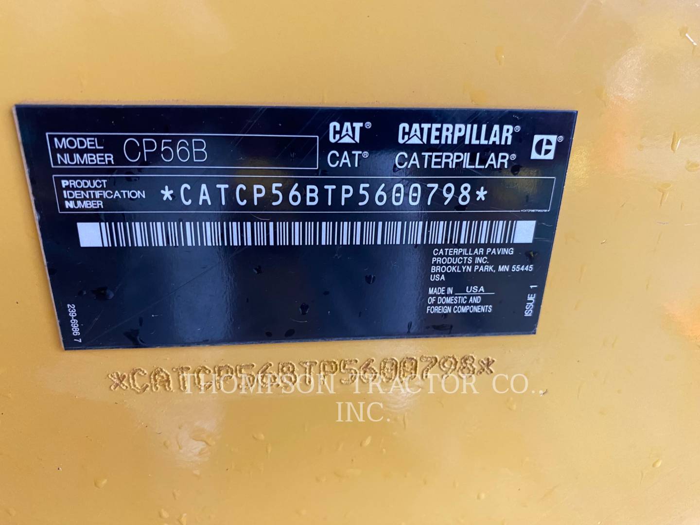 2020 Caterpillar CP 56 B Vibratory Single