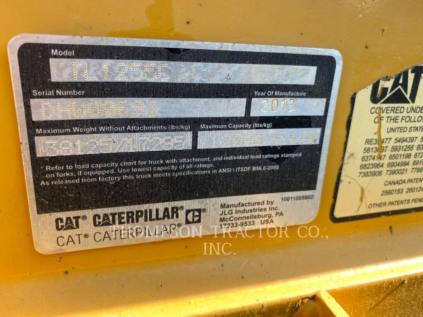 2013 Caterpillar TL 1255 C TeleHandler