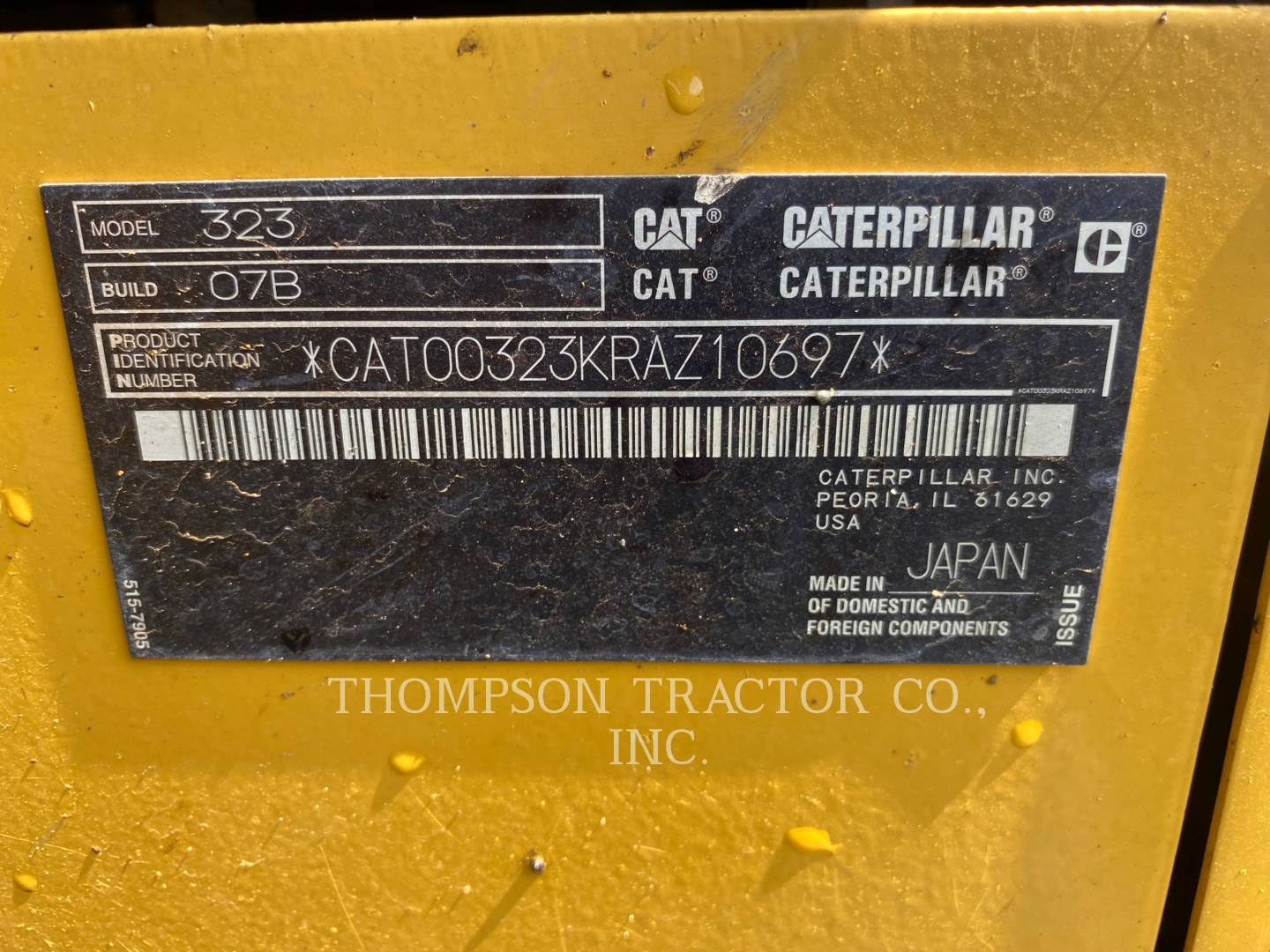 2019 Caterpillar 323-07 Excavator