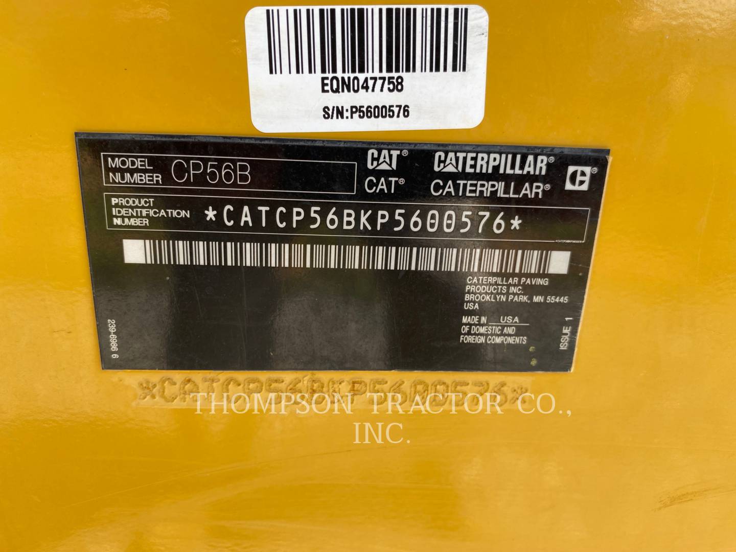 2019 Caterpillar CP56B Vibratory Single