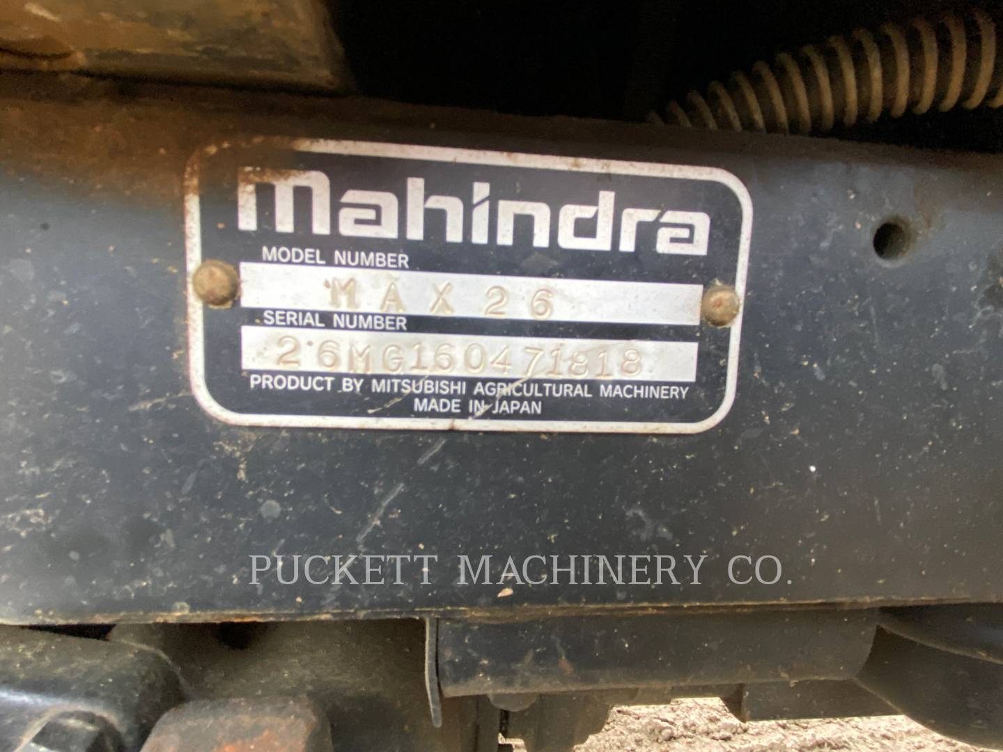 2016 Mahindra MAX26 Tractor