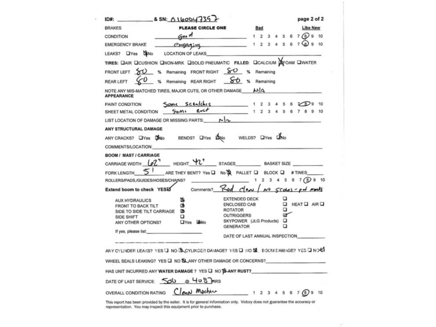 2012 Sky Trak SKYTRAK 8042 TeleHandler