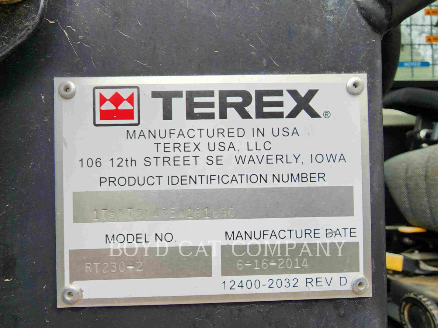 2014 Terex RT230 Crane