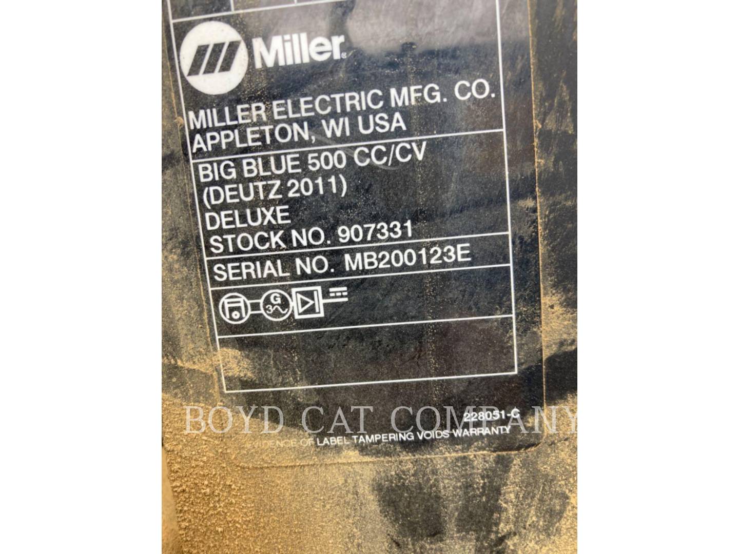 2011 Miller 500 CC/CV MLL Welder