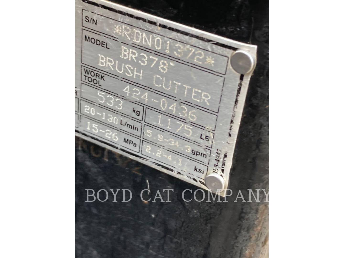 Caterpillar BR378 BRUSH CUTTER Misc