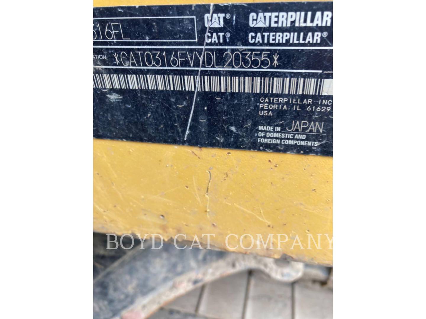 2018 Caterpillar 316FL Excavator