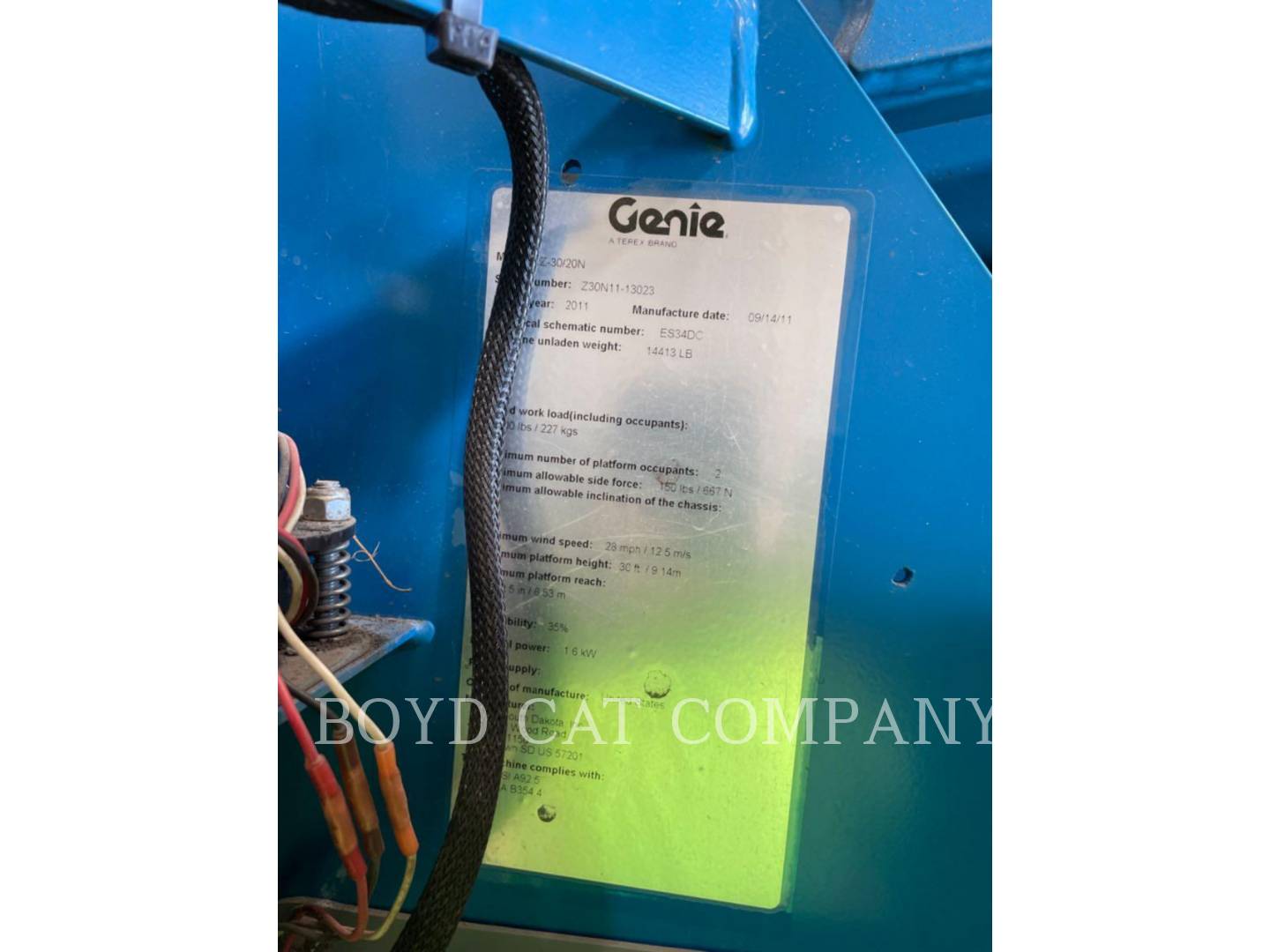 2011 Genie Z30/20N G84 Lift Truck