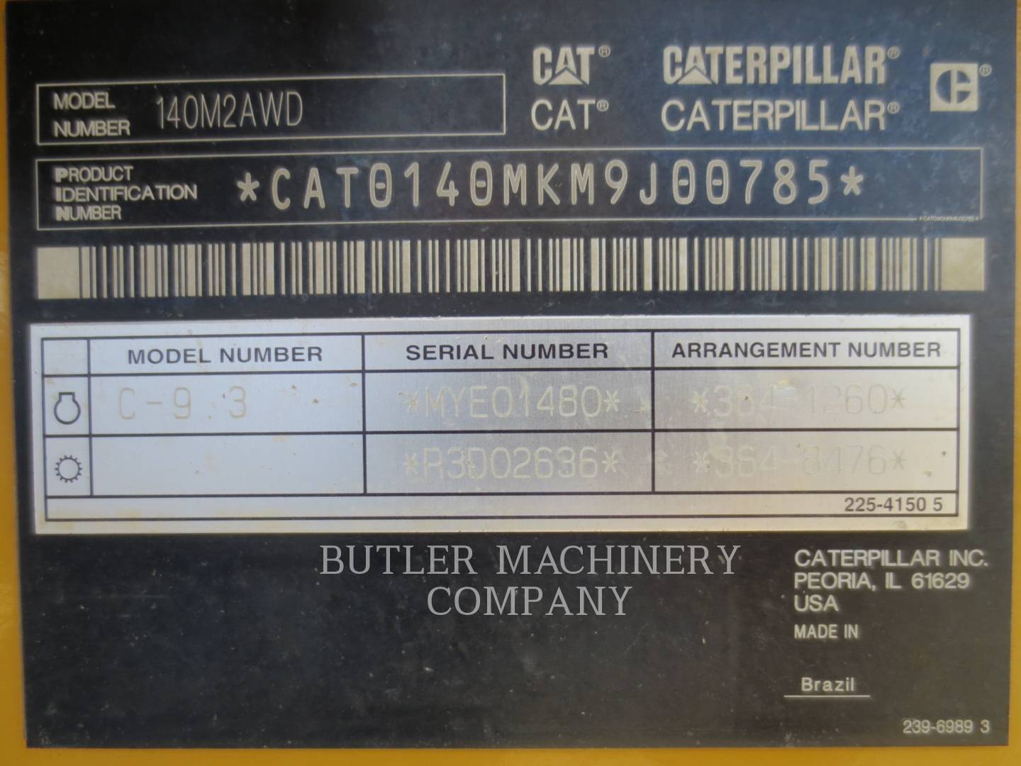 2014 Caterpillar 140 M2 AWD Grader - Road