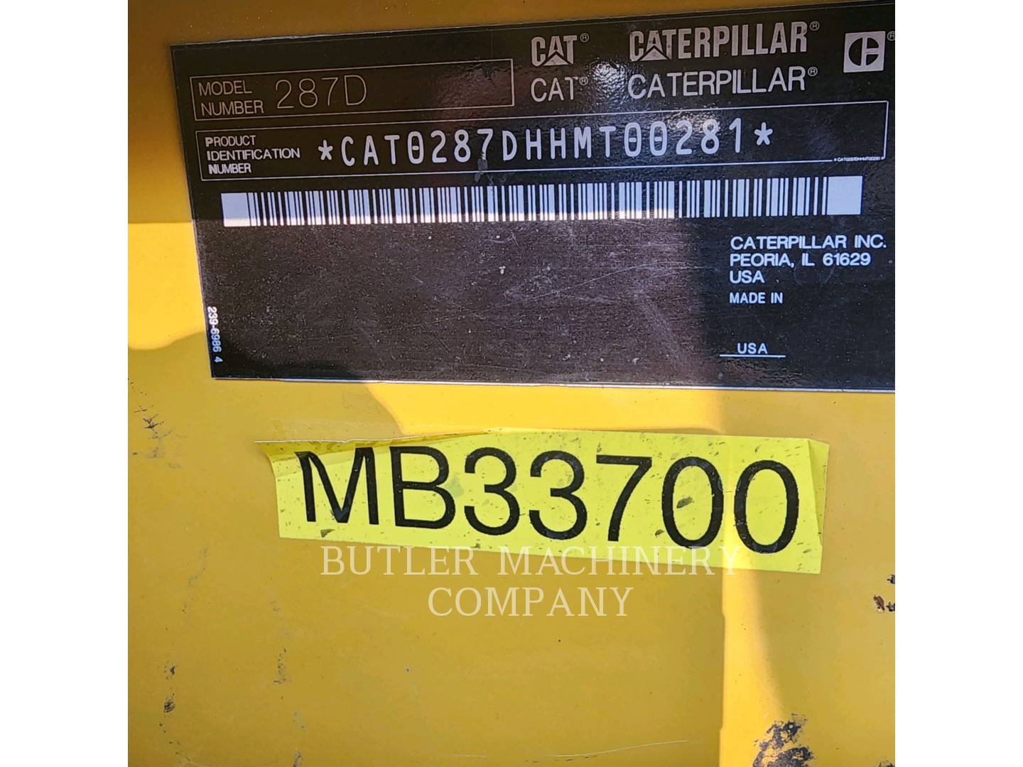 2014 Caterpillar 287D Skid Steer Loader