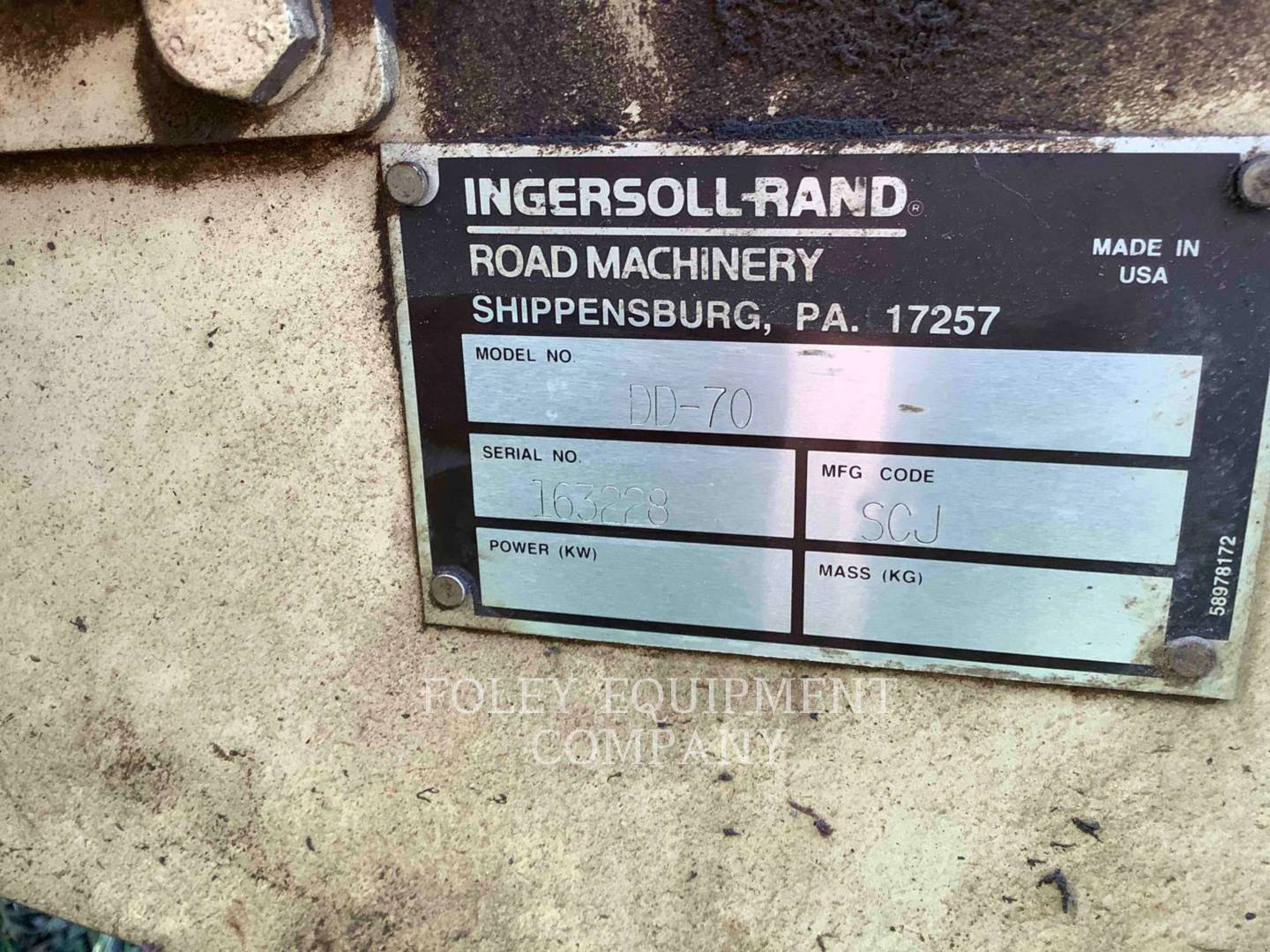 2000 Ingersoll-Rand DD-70 Compactor