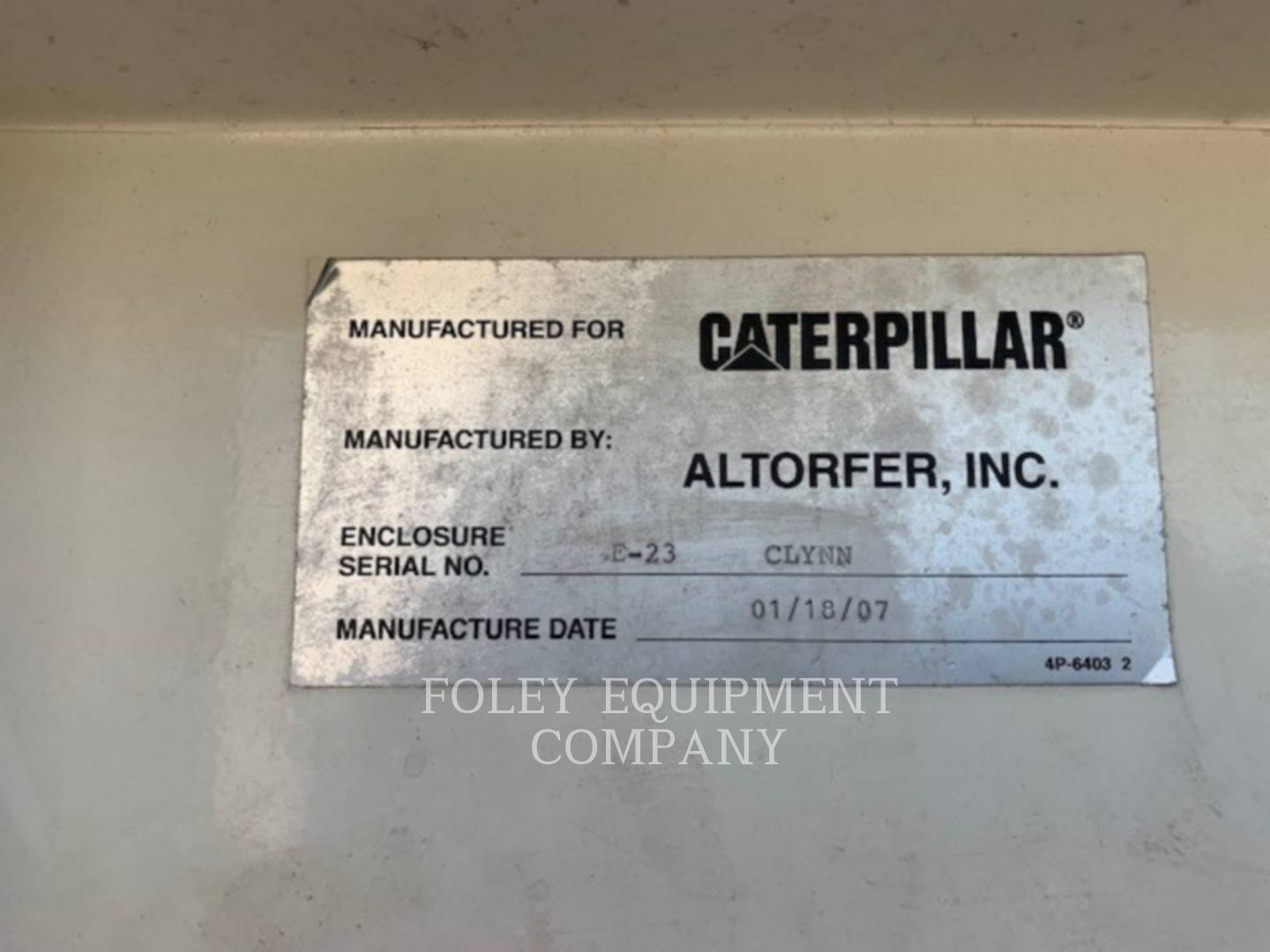 2007 Caterpillar XQ230 Generator