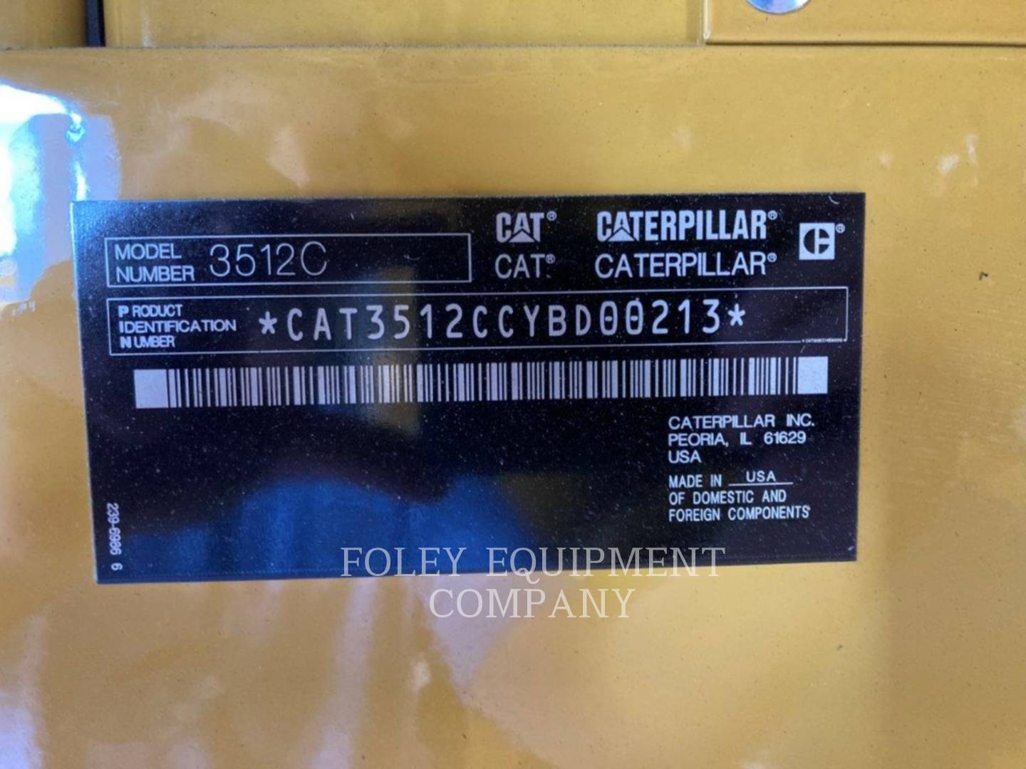 2014 Caterpillar 3512CEP Generator