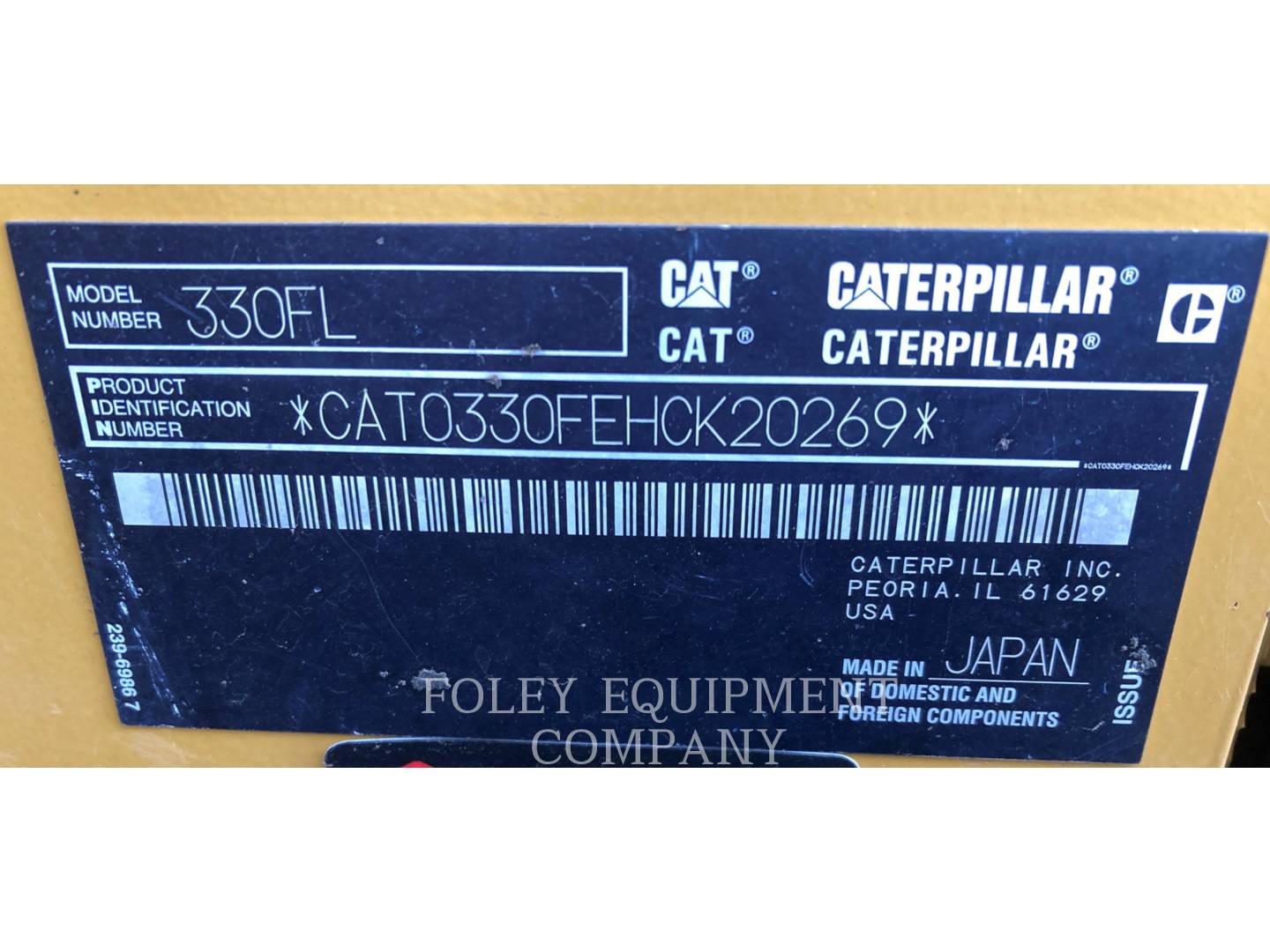 2019 Caterpillar 330FL12 Excavator