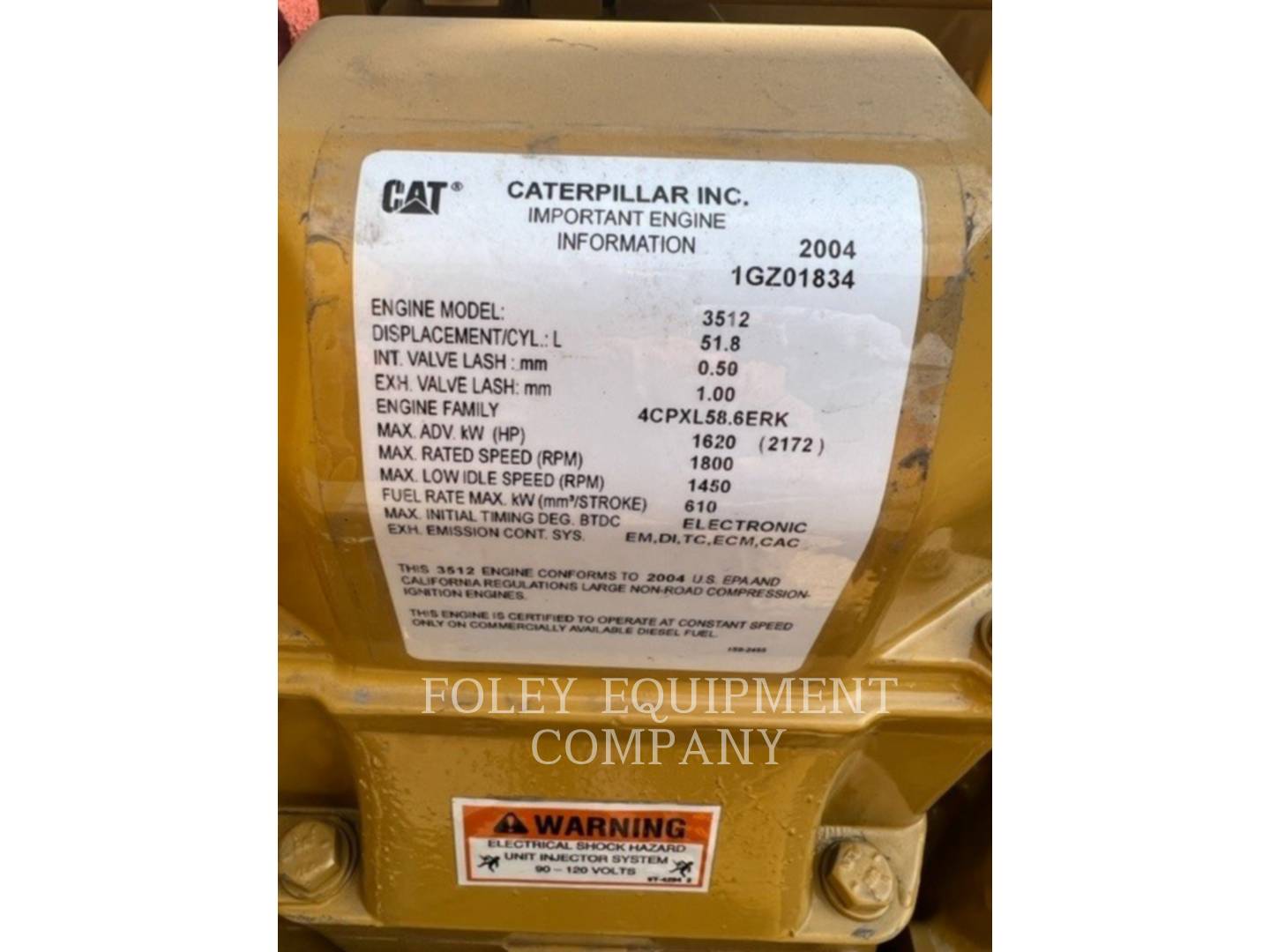 2004 Caterpillar 3512B Engine