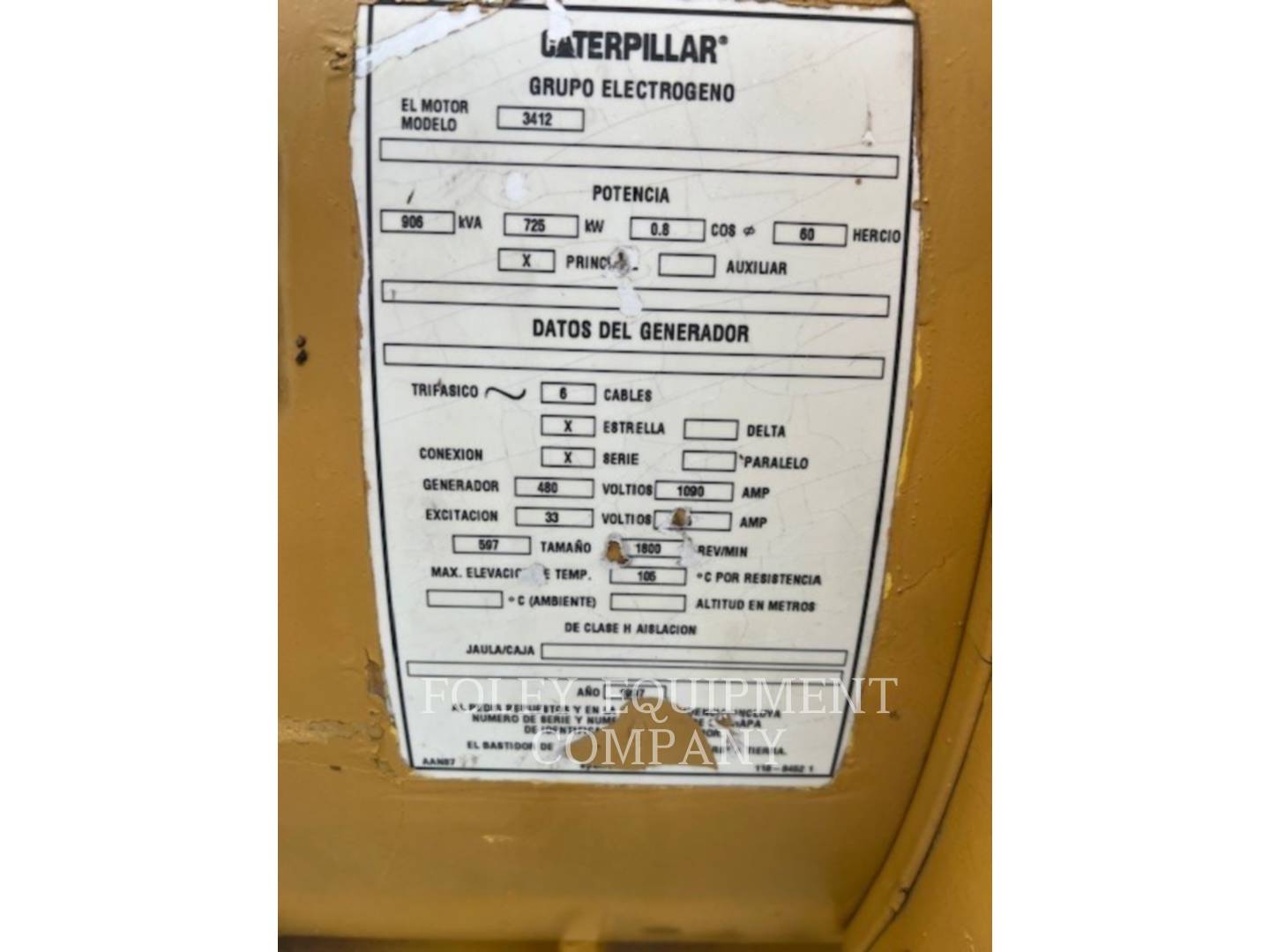 1998 Caterpillar 3412EP Generator