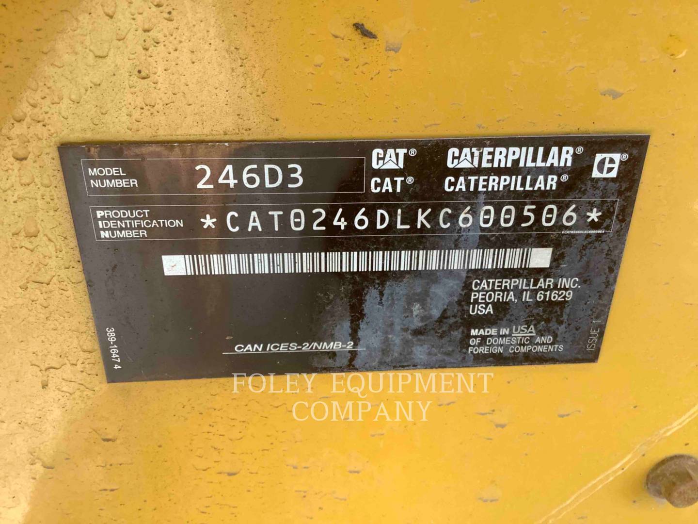 2019 Caterpillar 246D3 Skid Steer Loader