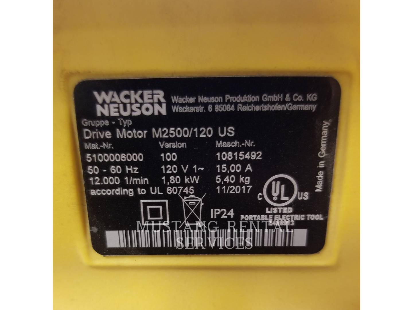 2018 Wacker Neuson M2500 Concrete Tools