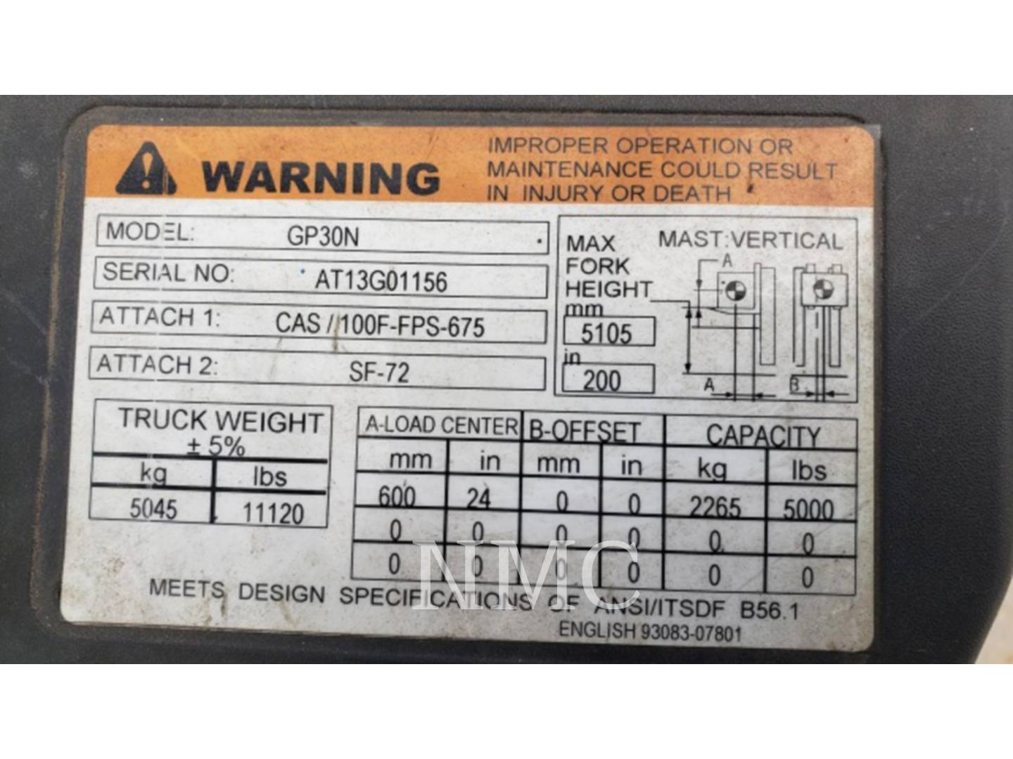 2016 Caterpillar GP30N5_MC Forklift