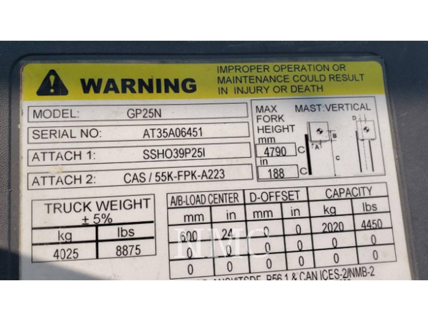 2018 Caterpillar GP25N5_MC Forklift