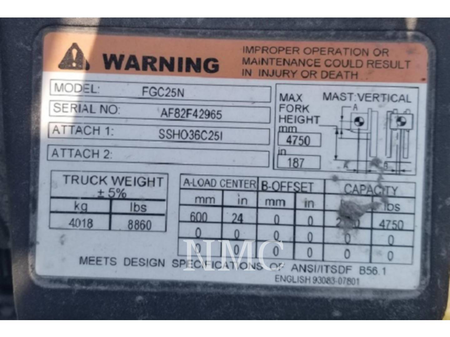 2004 Mitsubishi FGC25N_MT Forklift