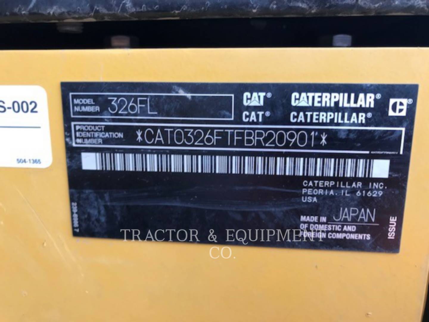 2019 Caterpillar 326F L Excavator