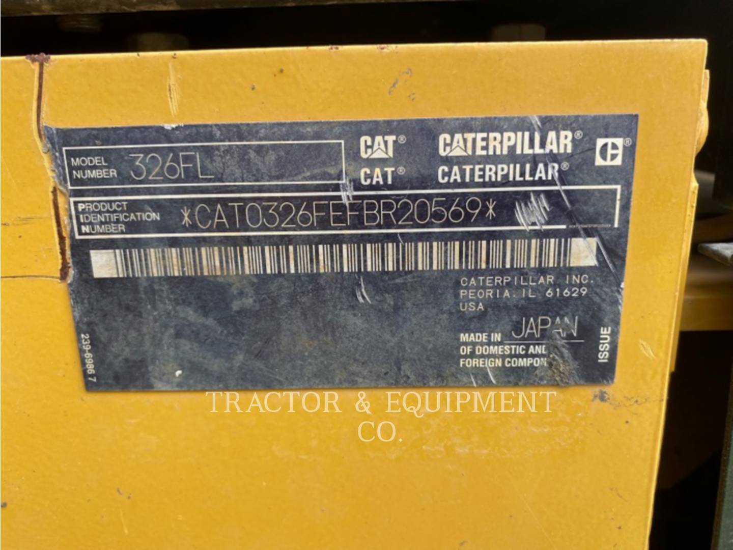 2018 Caterpillar 326FL Excavator