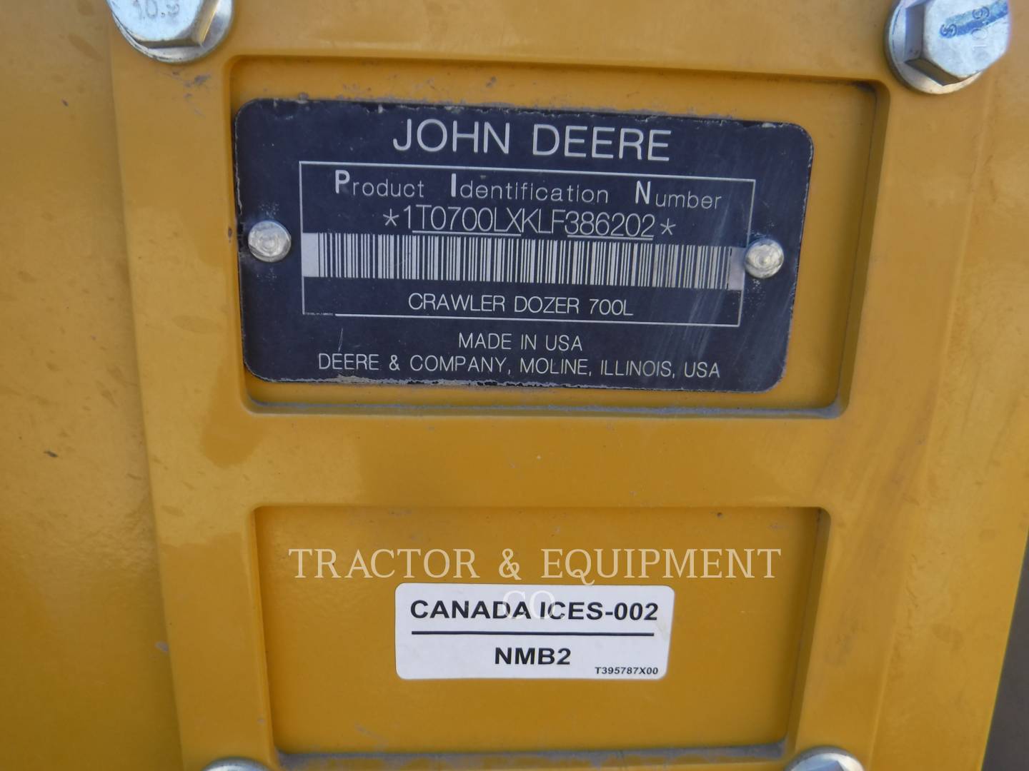 2020 John Deere 700L-XLT Dozer