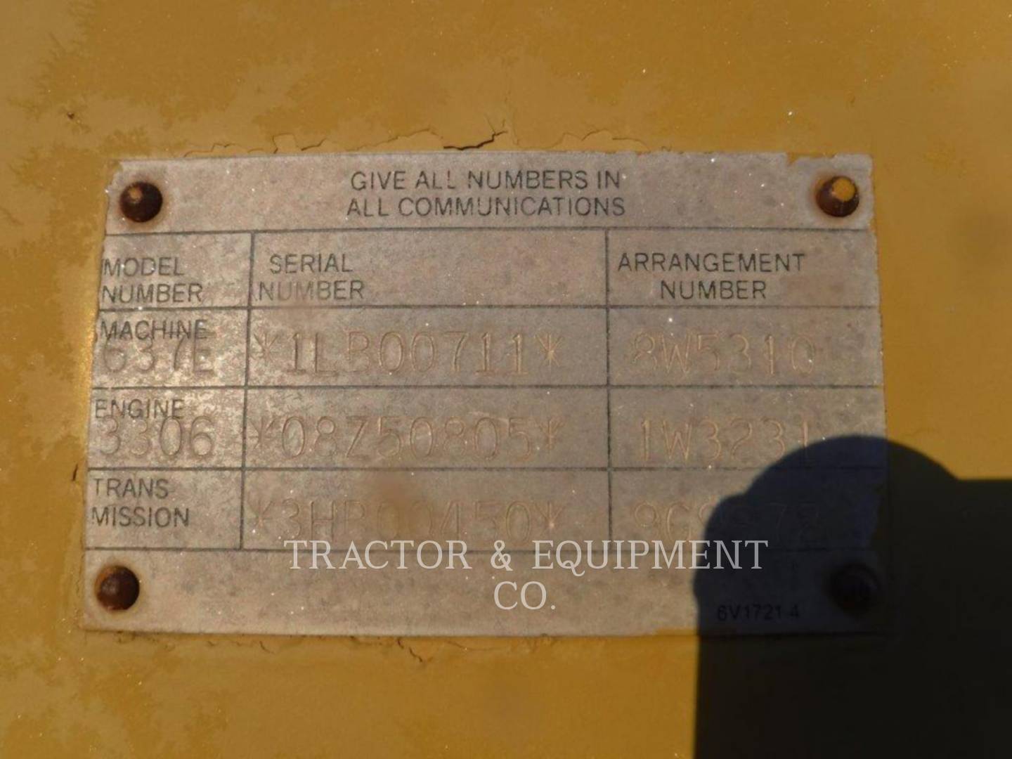 1988 Caterpillar 637E Wheel Tractor