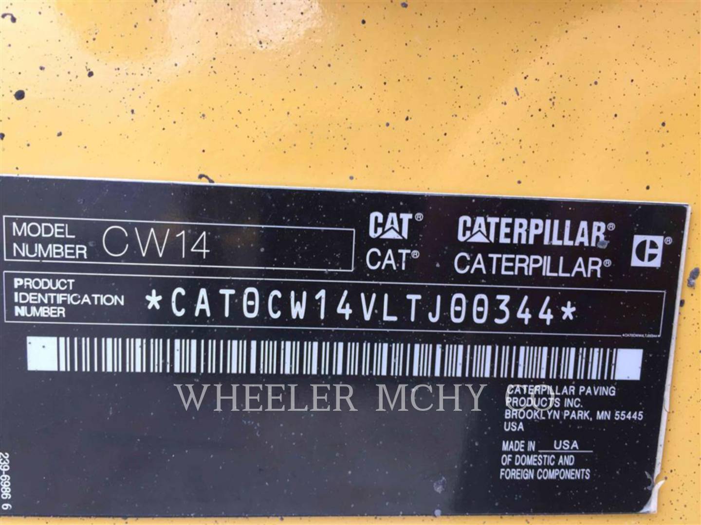 2015 Caterpillar CW14 Compactor