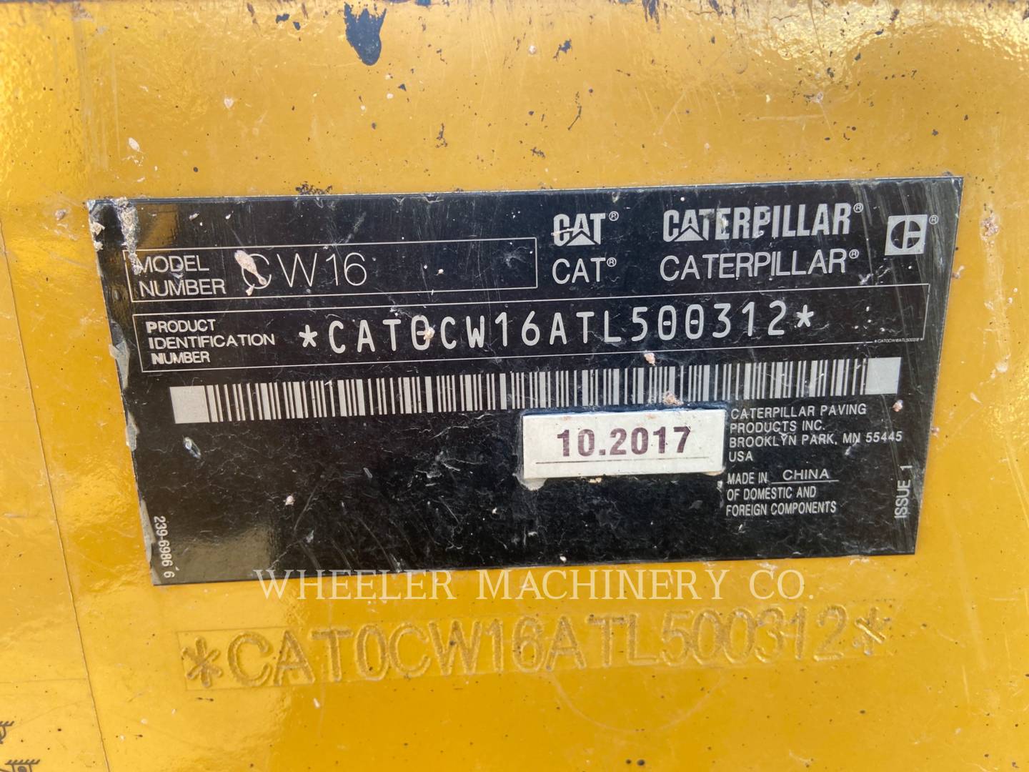 2018 Caterpillar CW16 Compactor