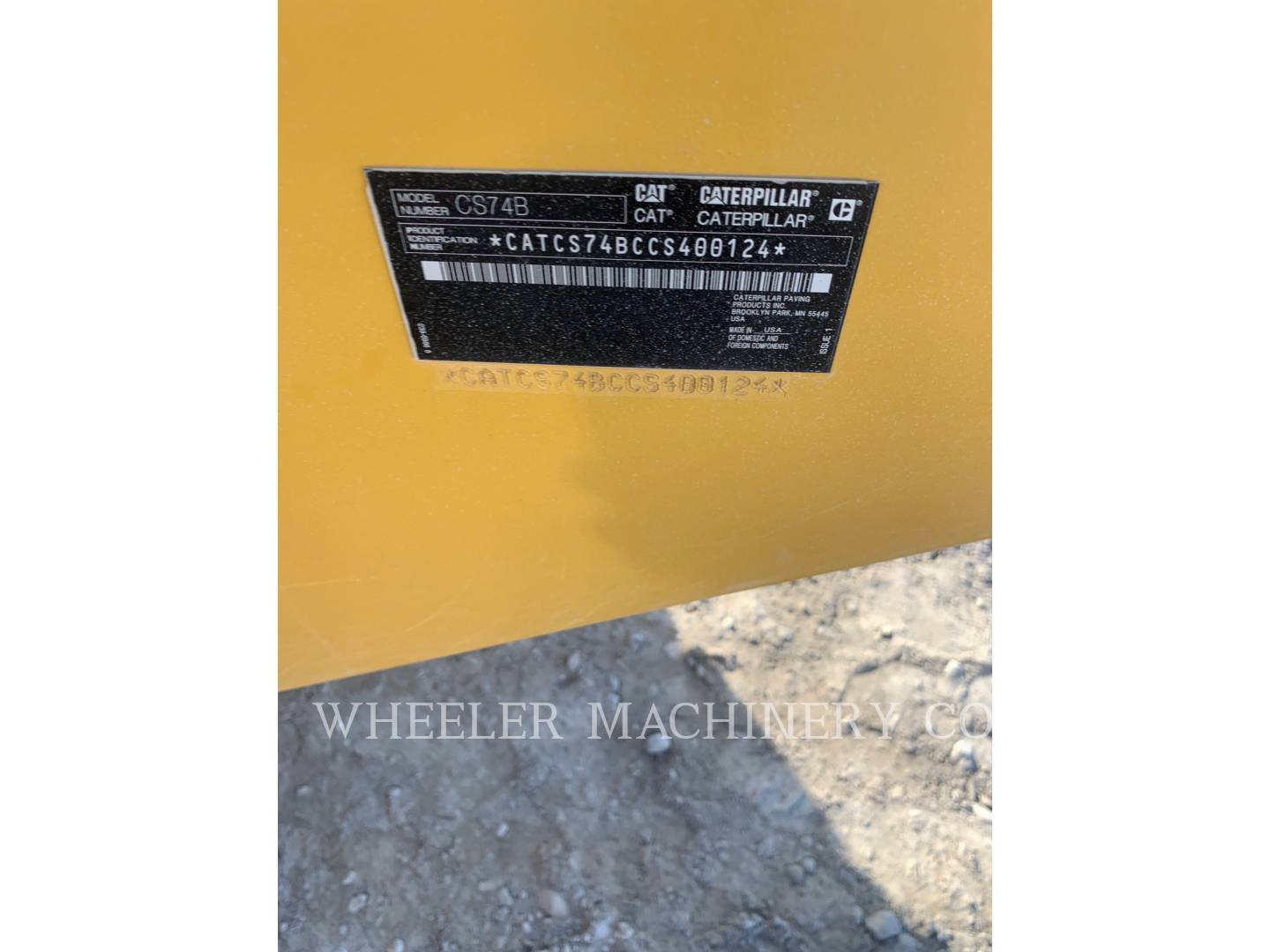 2019 Caterpillar CS74B Vibratory Single