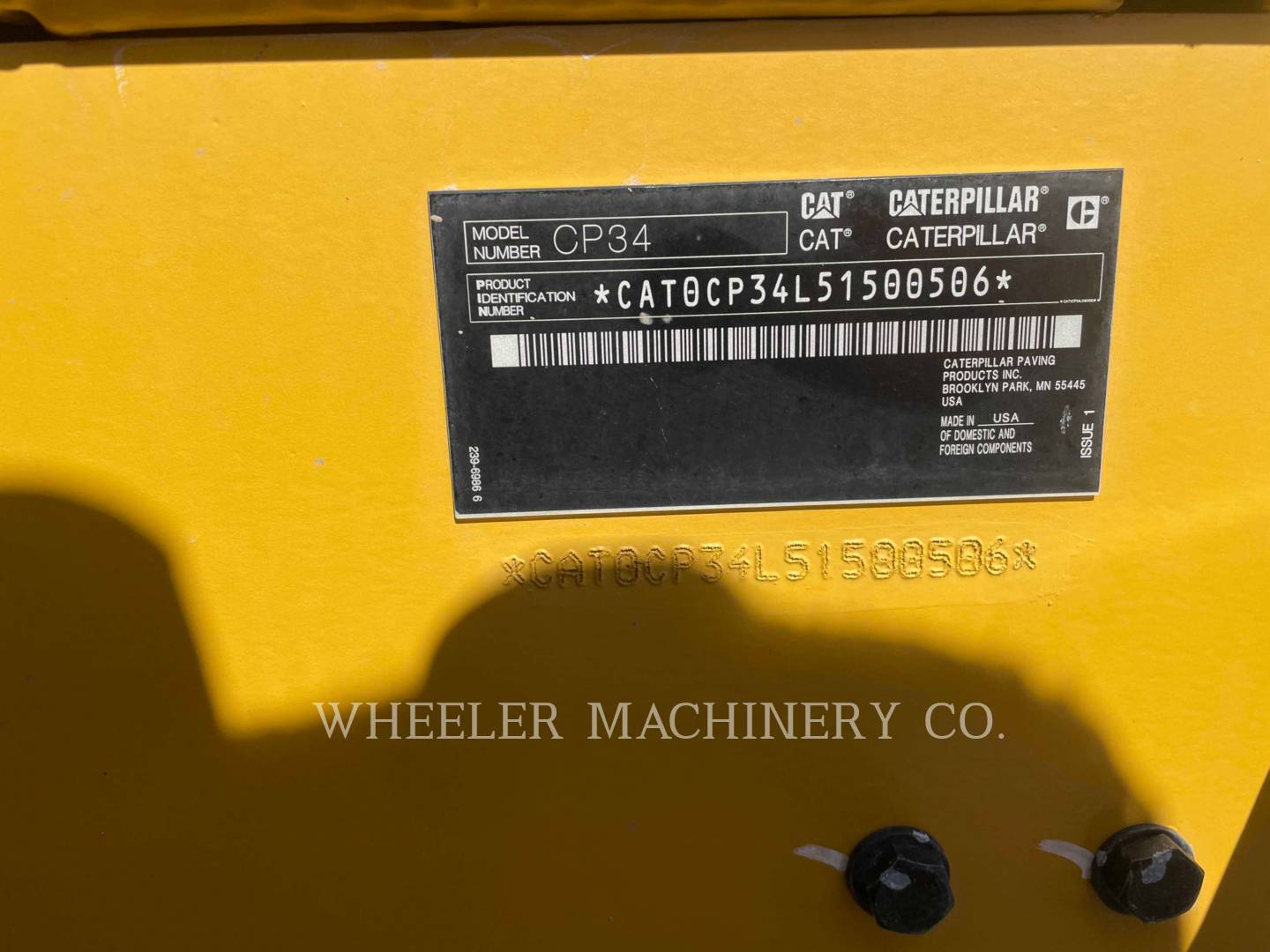 2019 Caterpillar CP34 Vibratory Single