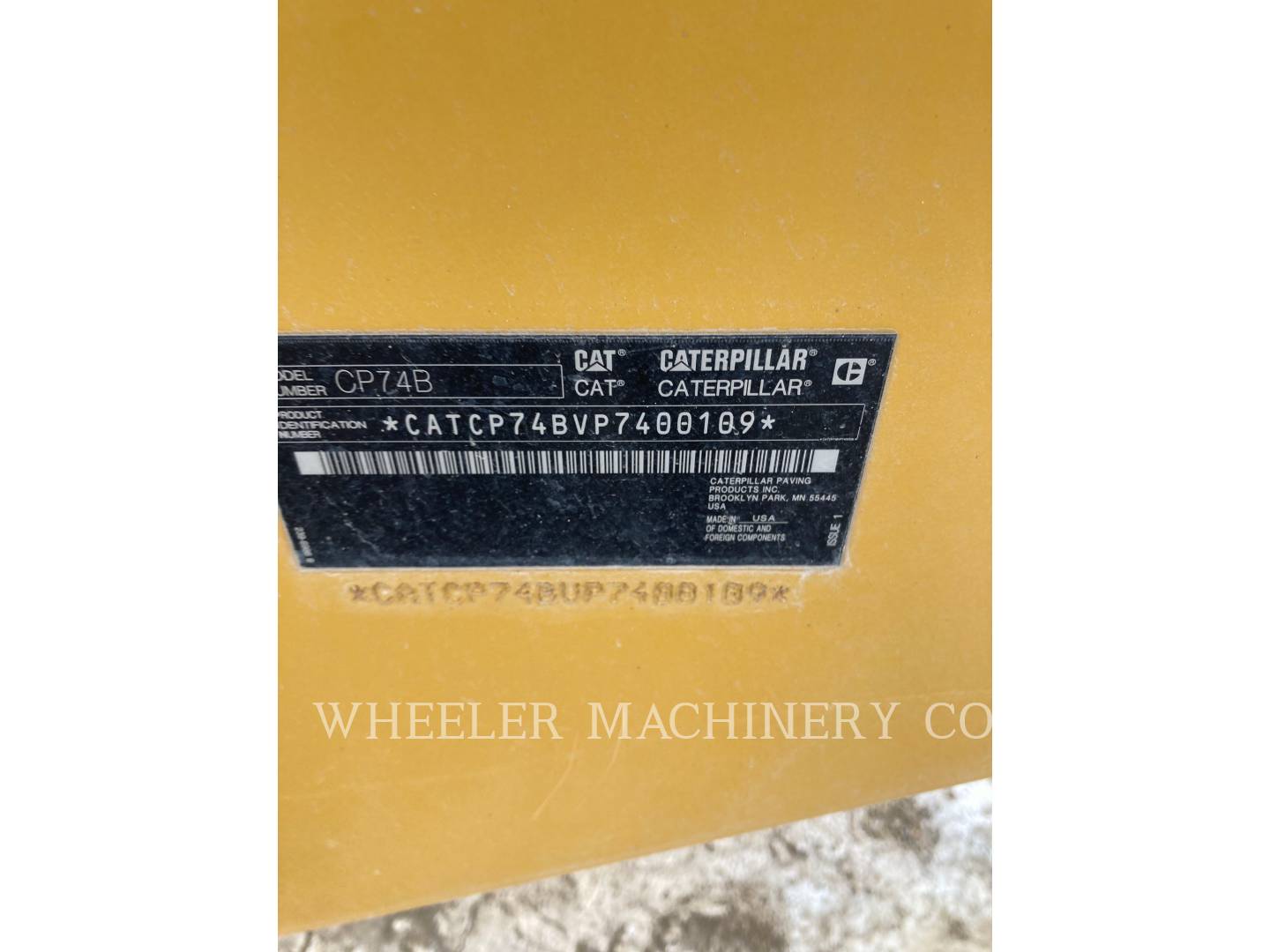 2019 Caterpillar CP74B Vibratory Single