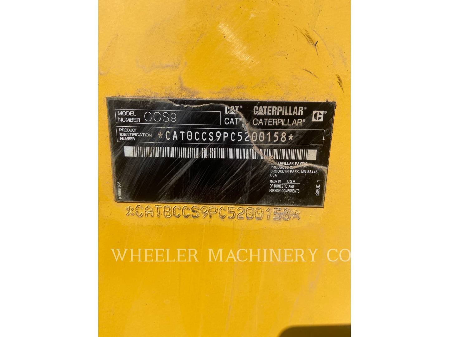 2019 Caterpillar CCS9 Vibratory Single